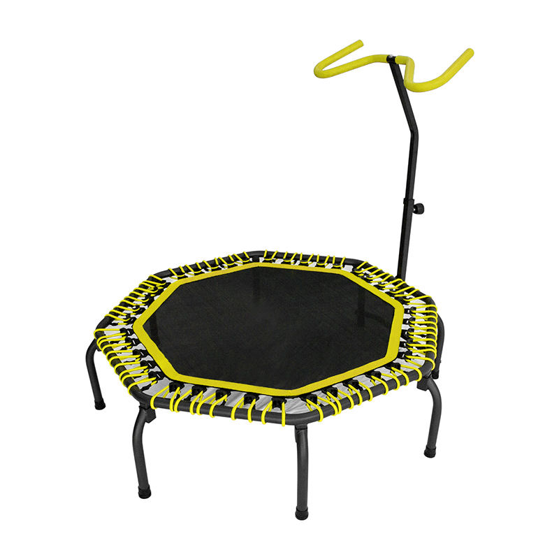 WTF062 China Fitness Mini Indoor Cama Elastica Trampoline With Adjustable Foam Handle Trampoline
