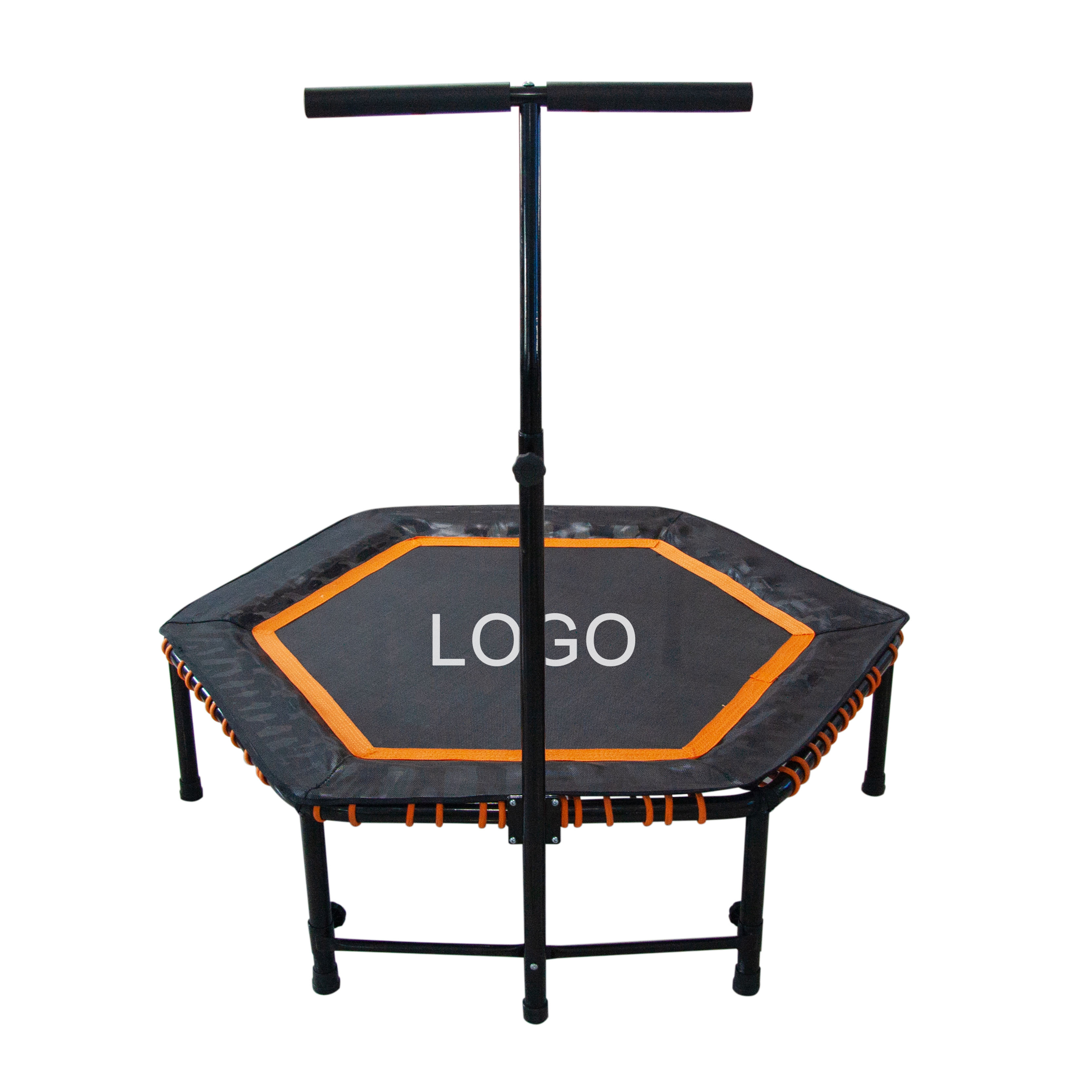 WTF060 Indoor Trampoline with Adjustable Handle Bar Fitness Trampoline Bungee Rebounder Jumping Workout