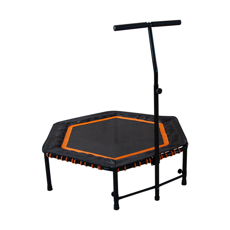 WTF044 High Quality Gym Hexagonal Fitness Mini Yellow Sports Trampoline for Kids or Adults
