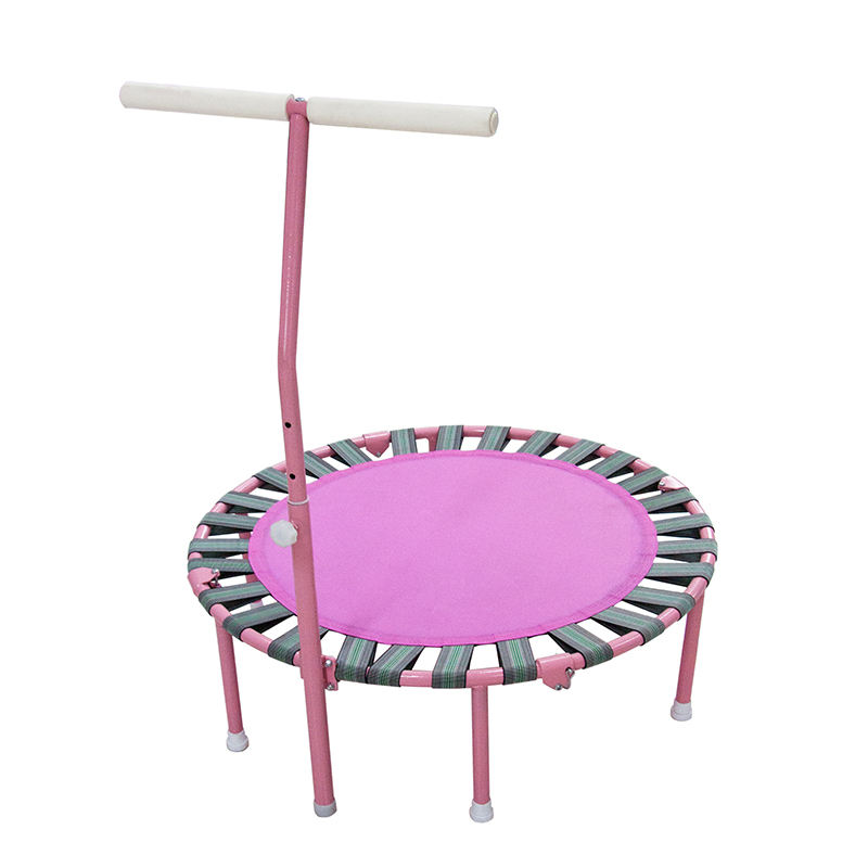WTF022 Home Indoor Kids Popular 40 Inch Mini Exercise Fitness Elastic Rope Springfree Trampoline Rebounder with Handle for Kids