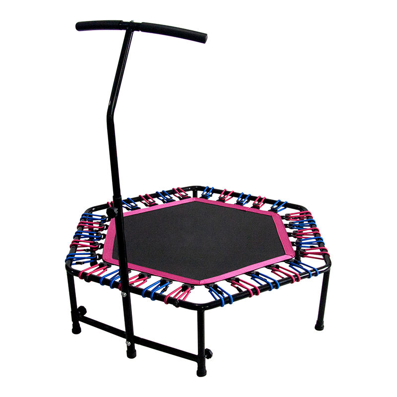 WTF007 45inch Fitness Rebound Colorful Springless Trampoline for Kids and Adults Recreational Exercise with Adjustable Handrails