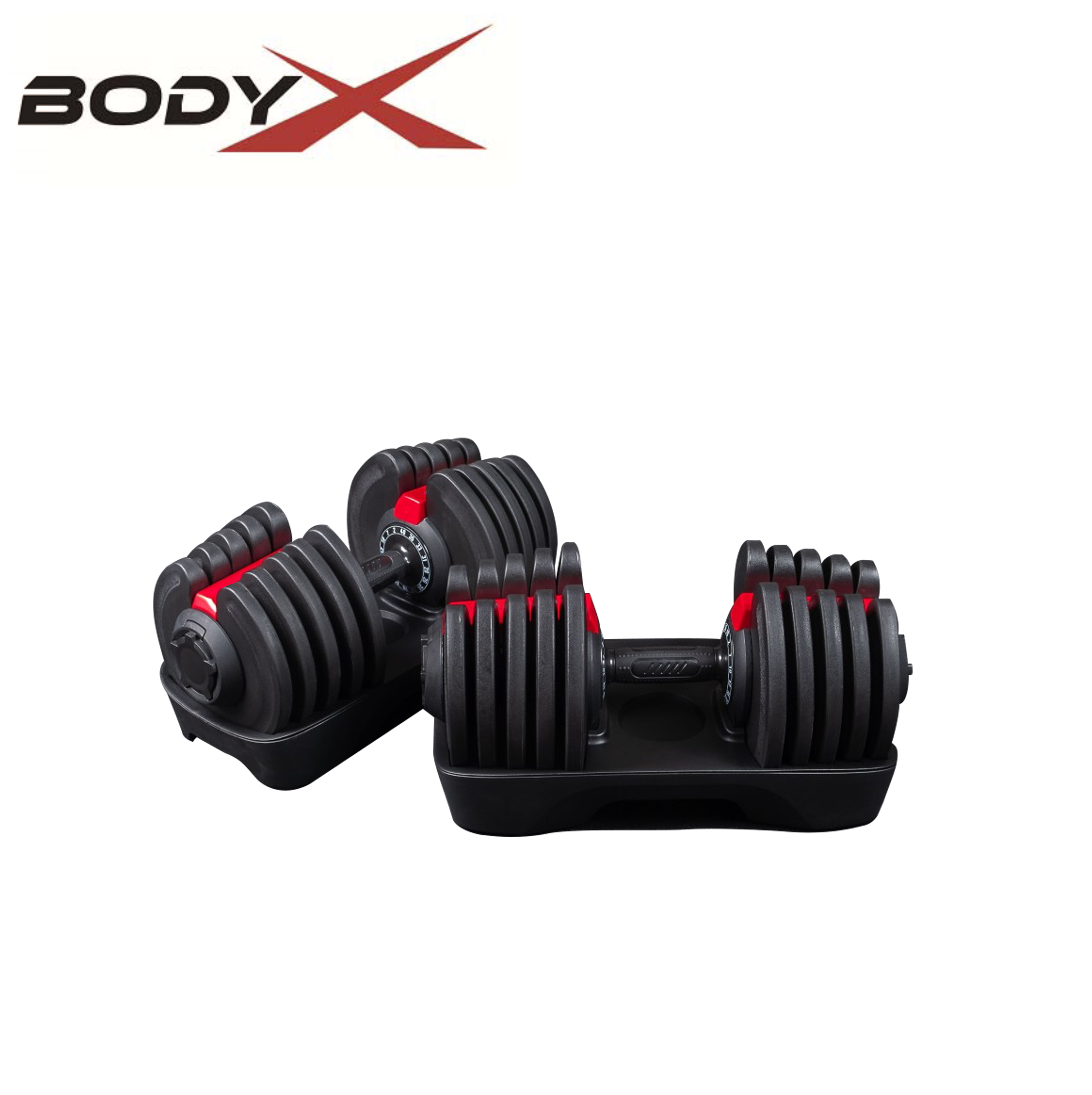 BEAD005 Elite Adjustable Dumbbells 2-40kg Red (pair)