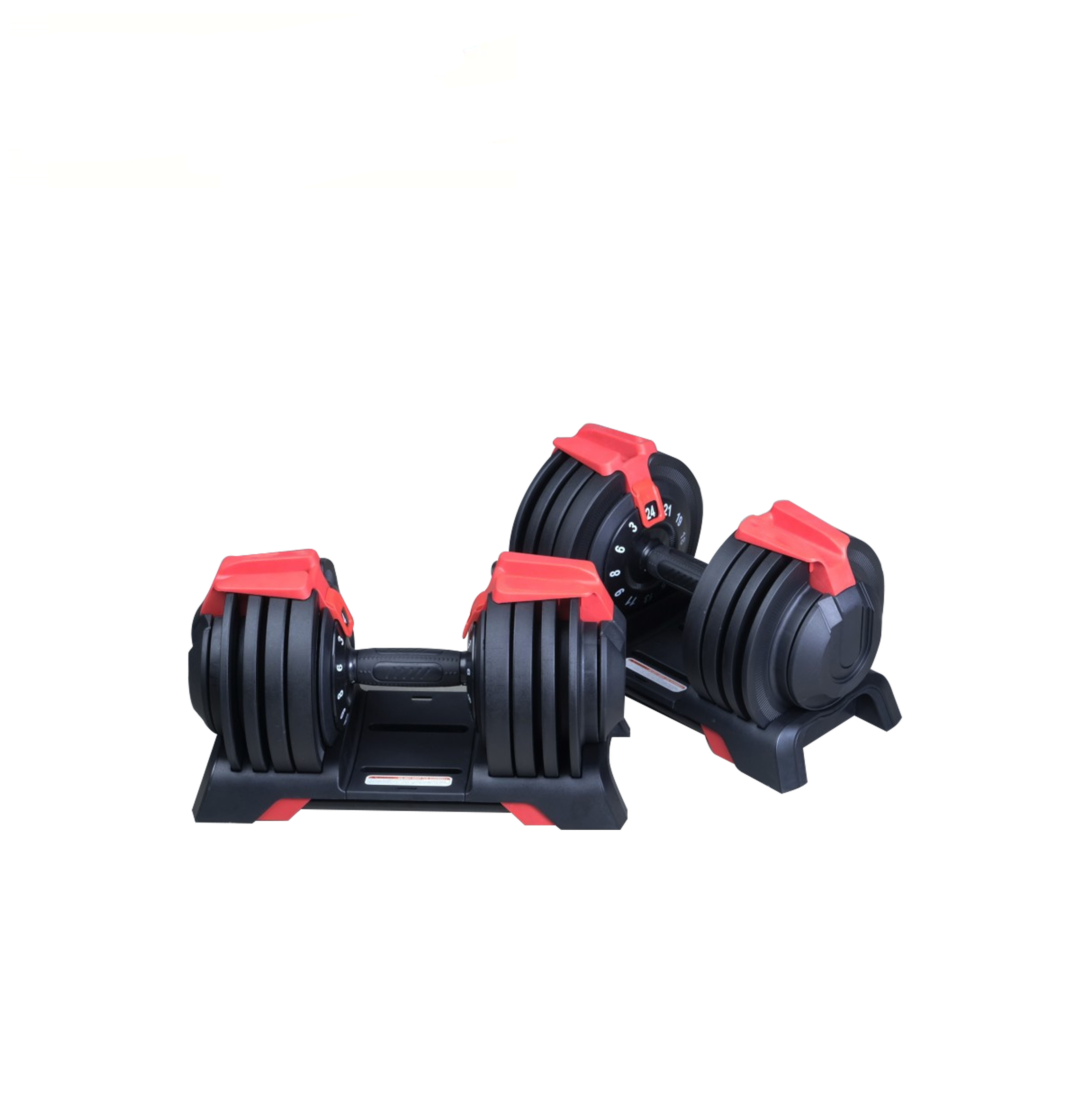 BEAD003 Elite Adjustable Dumbbells 3-24kg Red (pair)