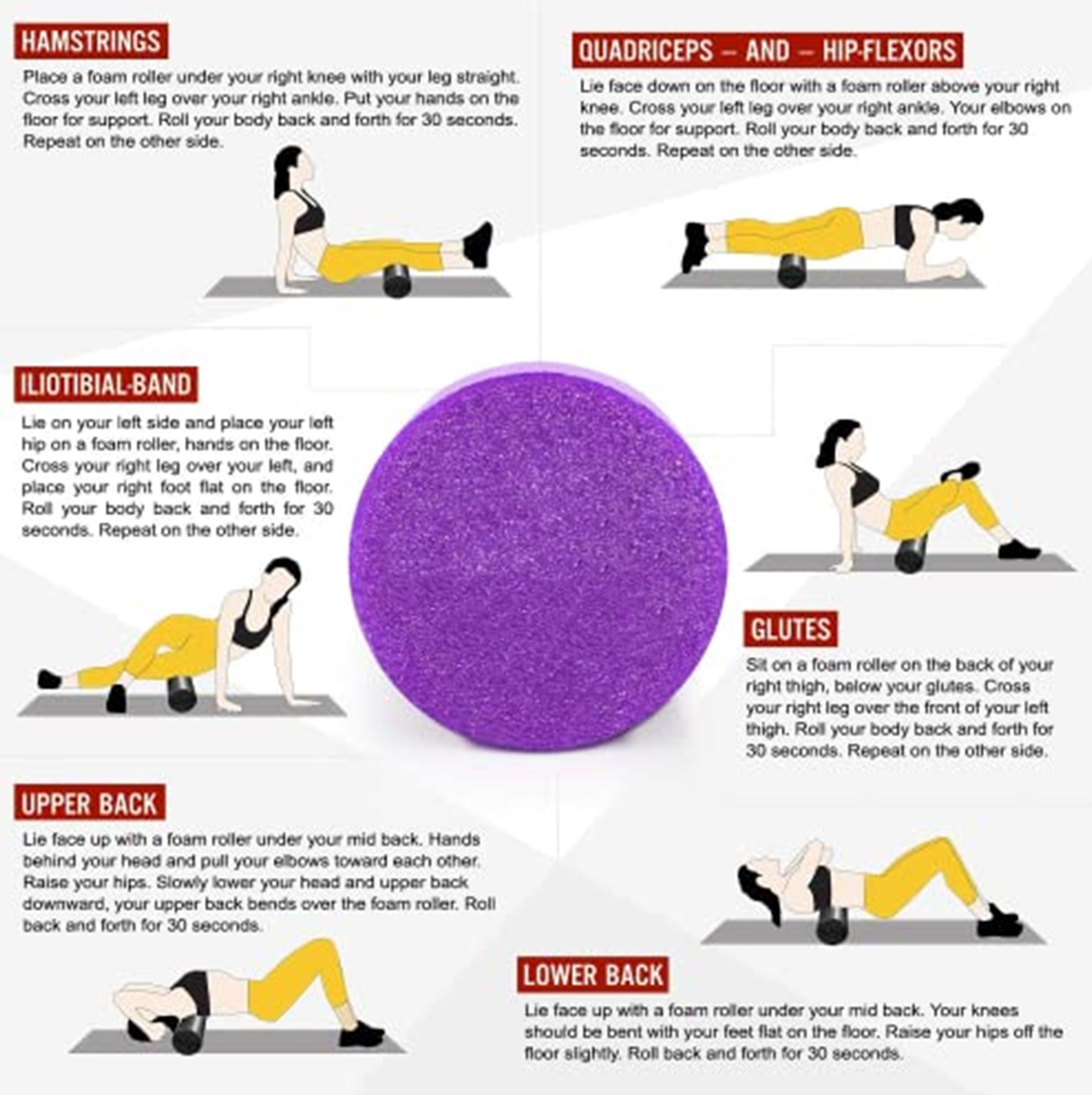 BP286 PE Foam Roller 12, 18, 24, 36 Inches for Pilates