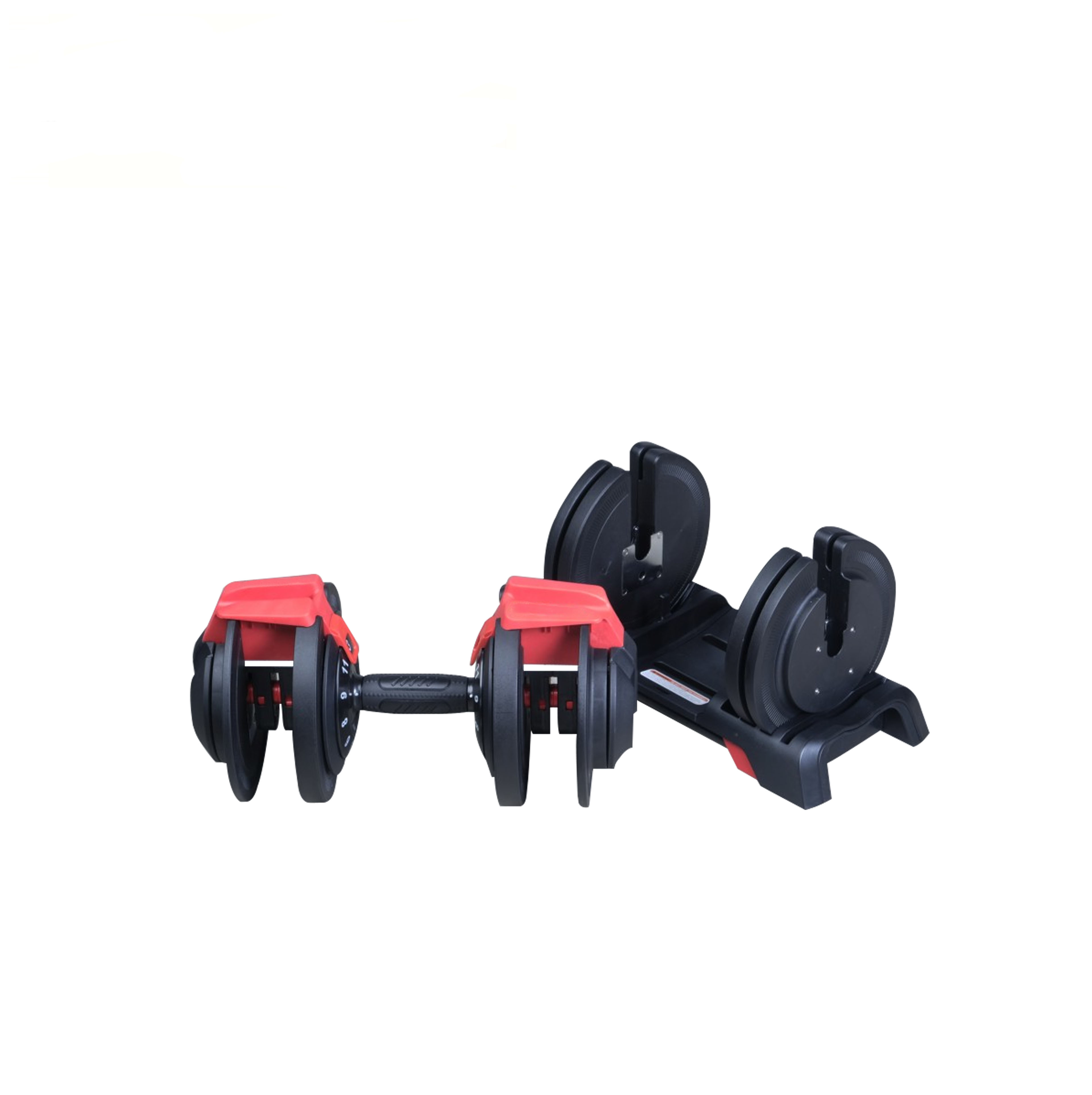 BEAD003 Elite Adjustable Dumbbells 3-24kg Red (pair)