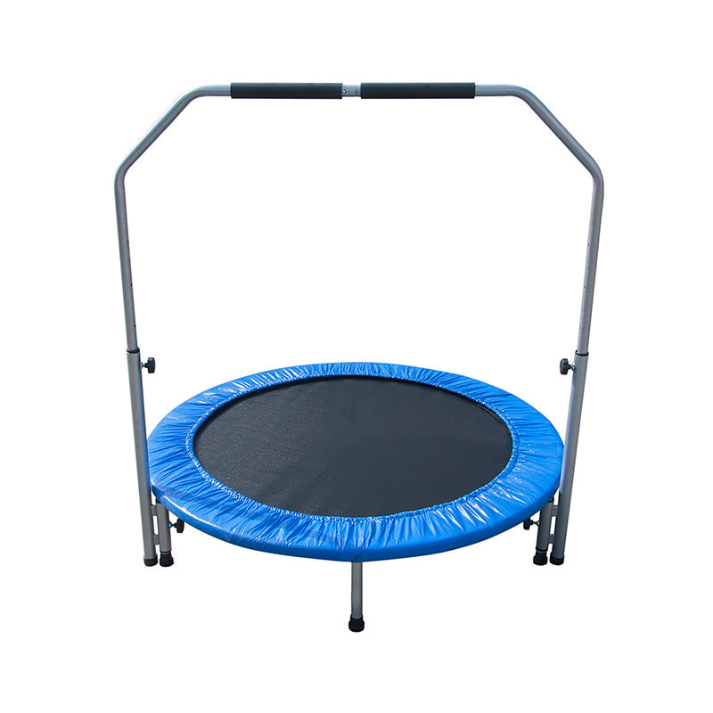 WTM004 Indoor Custom Color 2-way Folding Mini Kids Single Jumping Trampoline with Handle for Children