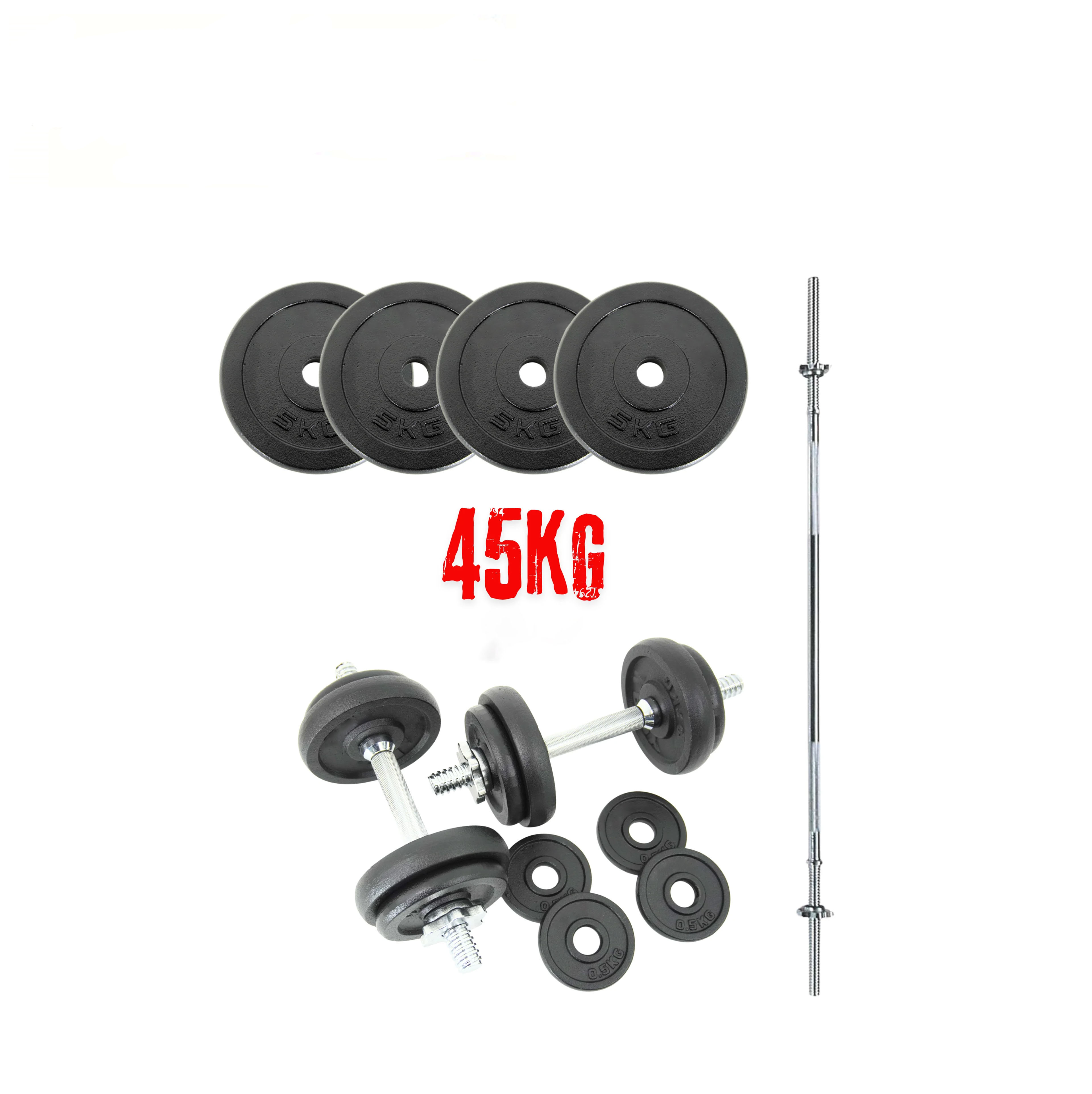 BYW01 Barbell 45kg Dumbbell & Barbell Set