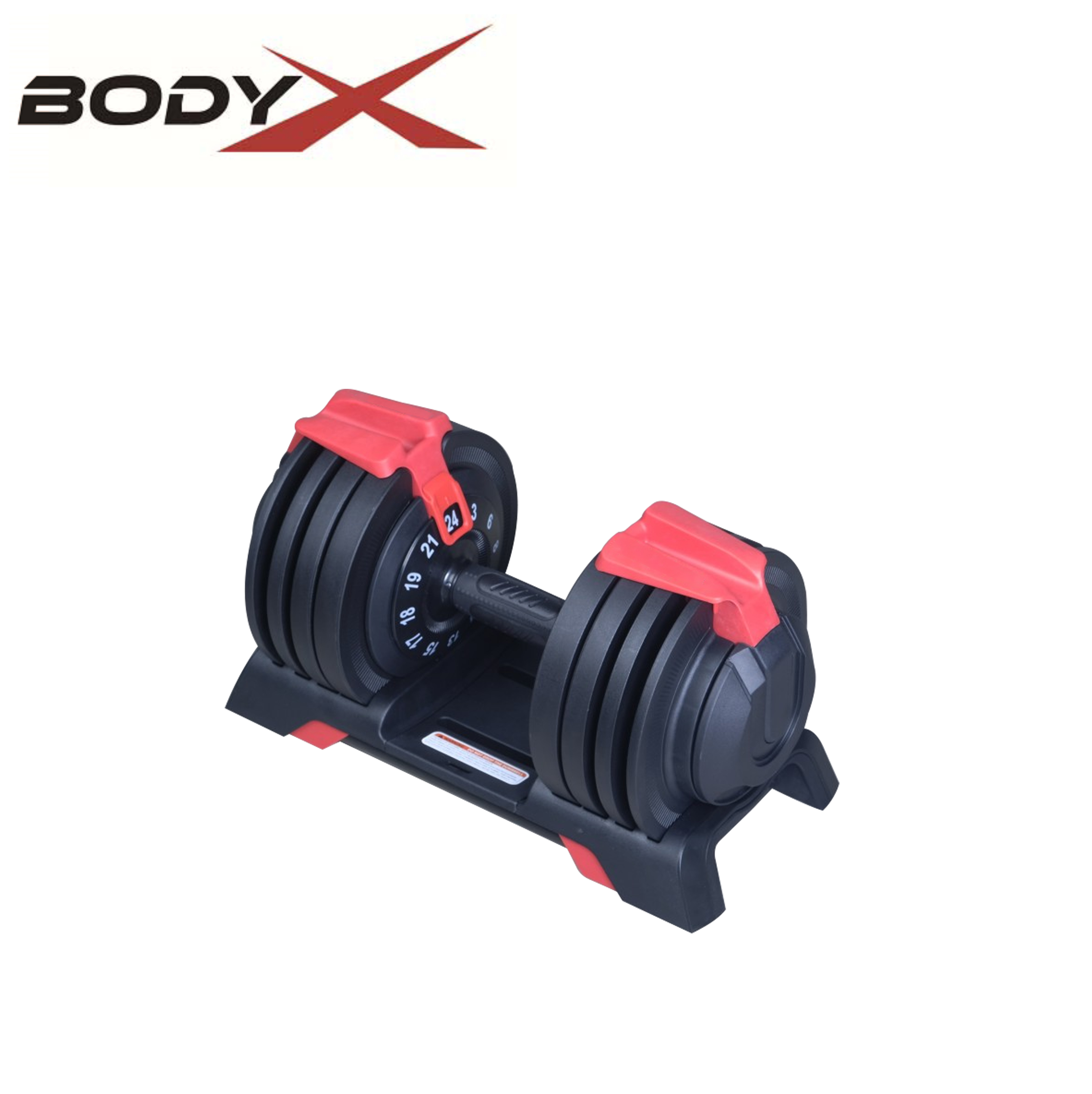 BEAD003 Elite Adjustable Dumbbells 3-24kg Red (pair)