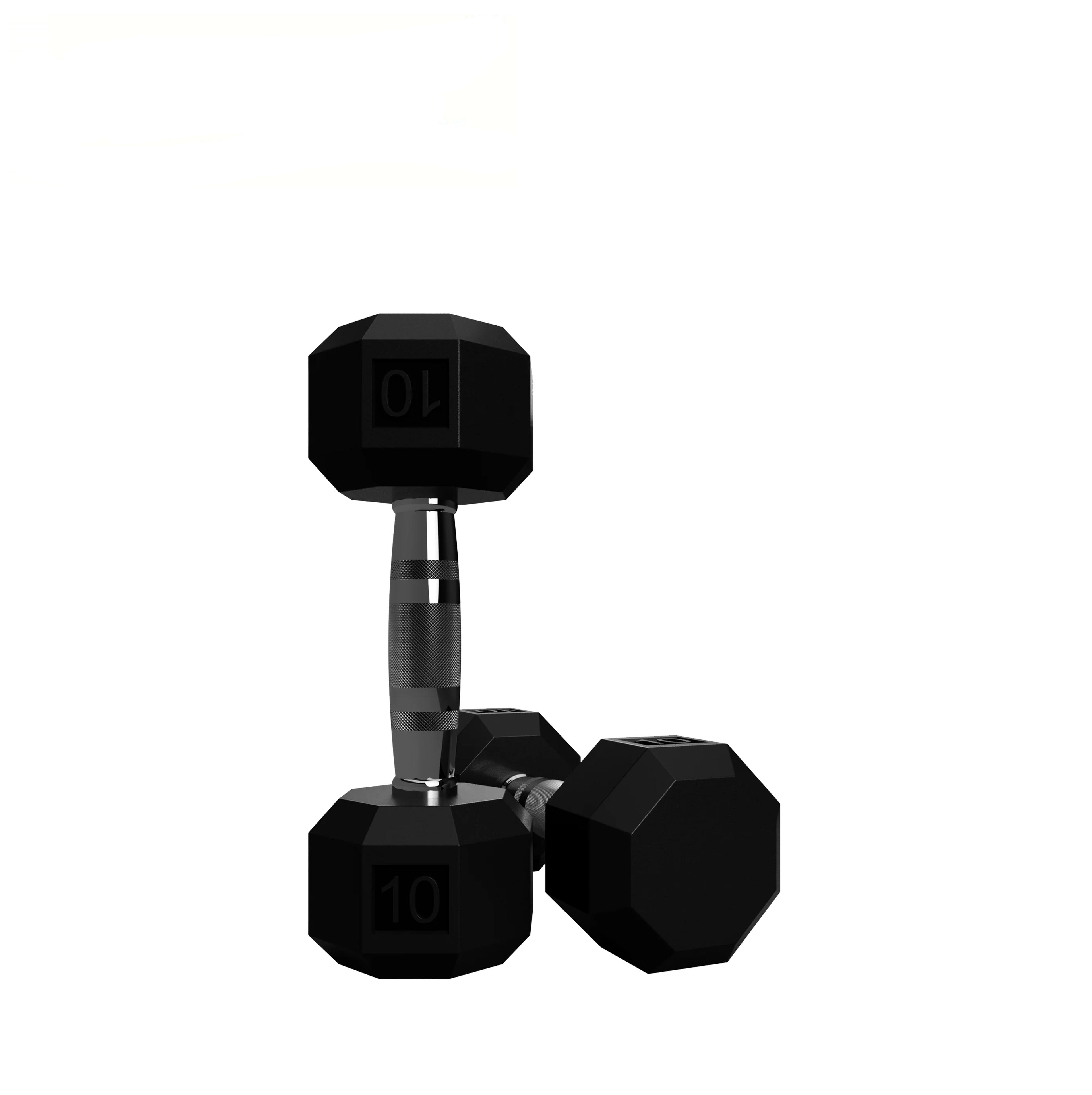 BSD-025R Hot Selling Custom Logo Black Rubber Hex Dumbbells 5lb-100lb Home Gym Weights Set