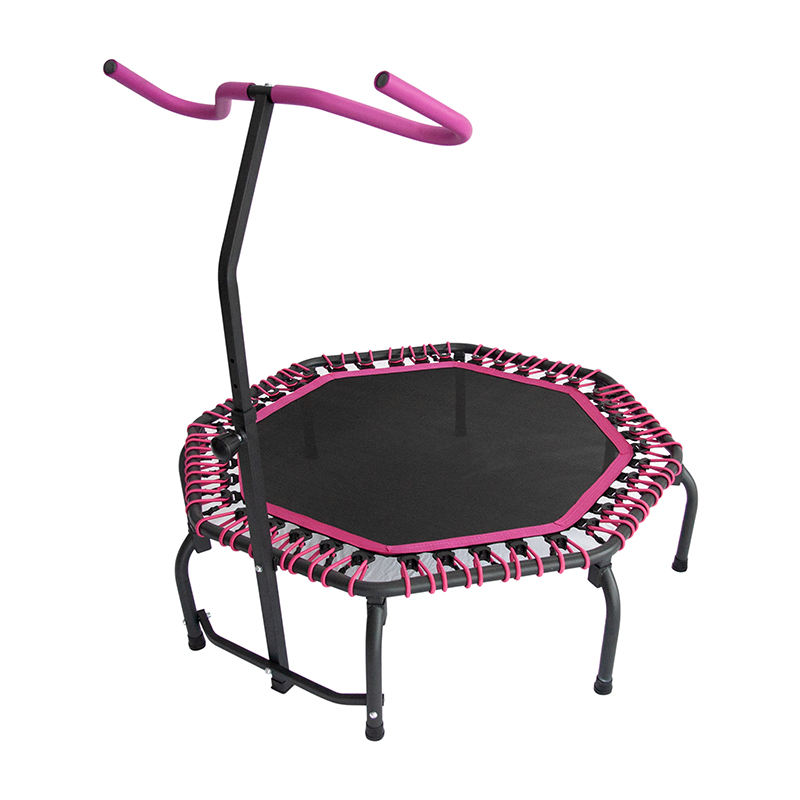WTF062 China Fitness Mini Indoor Cama Elastica Trampoline With Adjustable Foam Handle Trampoline