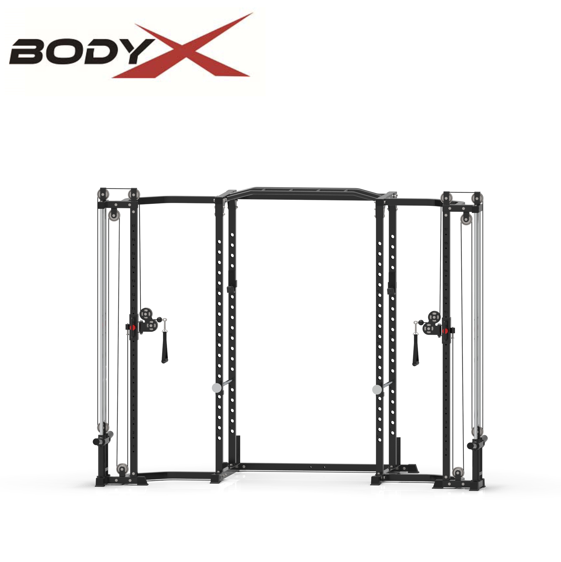 B1028F-CC Commercial and Home Gym LAT Pull Down Low Row Machine Power Rack