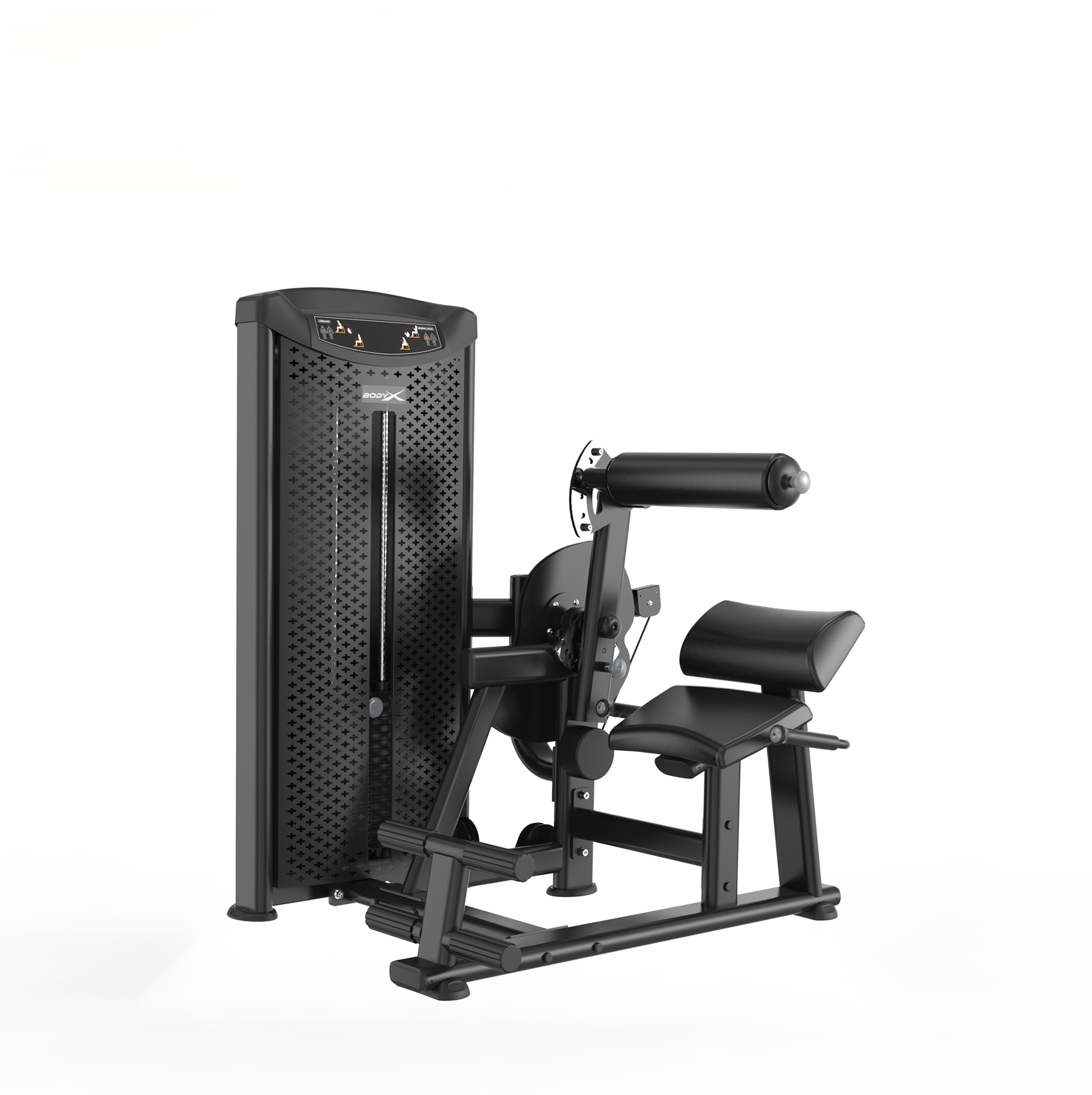 BBM6-0910 Commercial Fitness Equipment Lower Back/Abdominal Machine Steel Construction 180KGS Capacity 10-Year Warranty