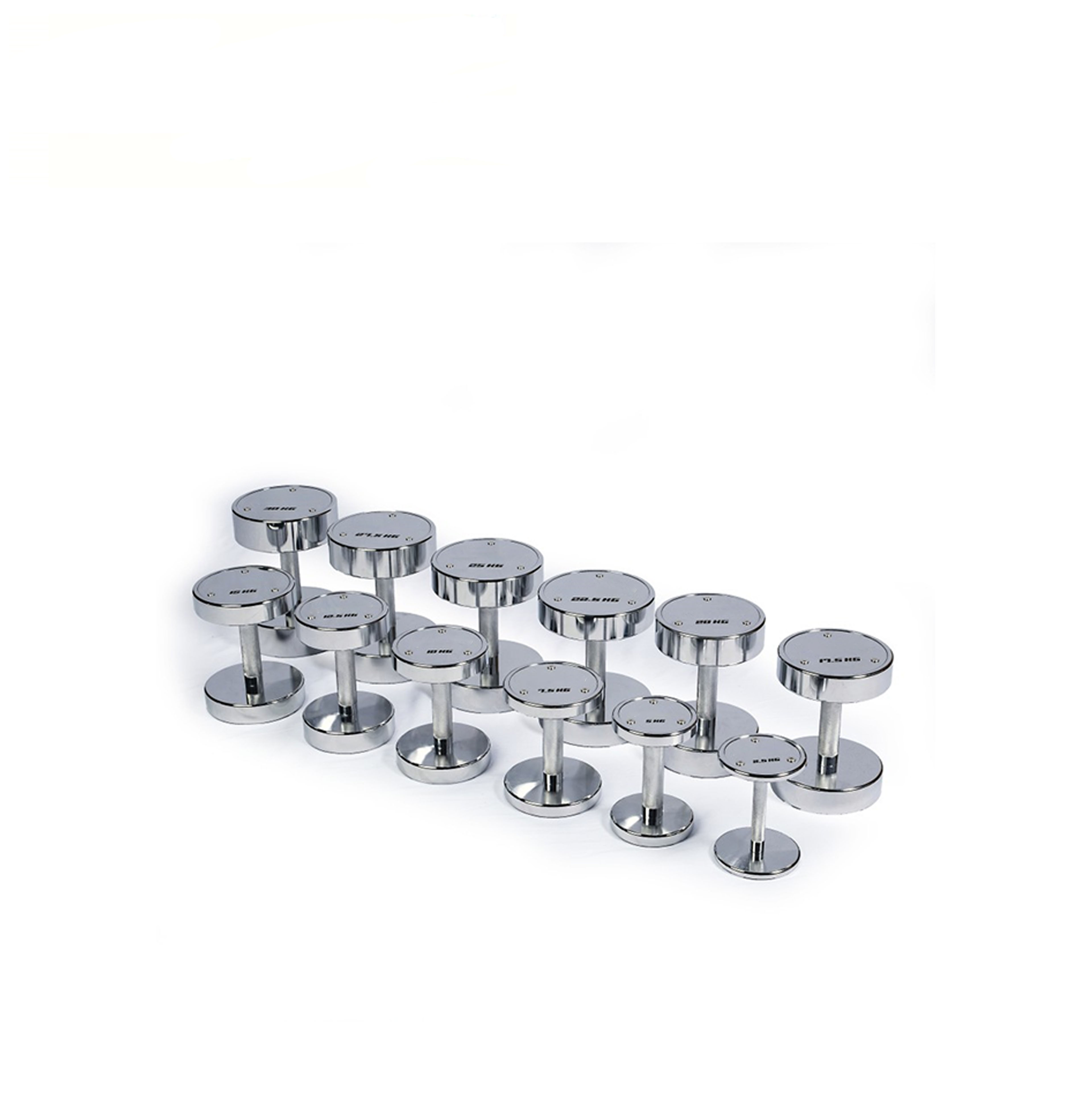 Chrome Round Dumbbell 2.5-60 kg