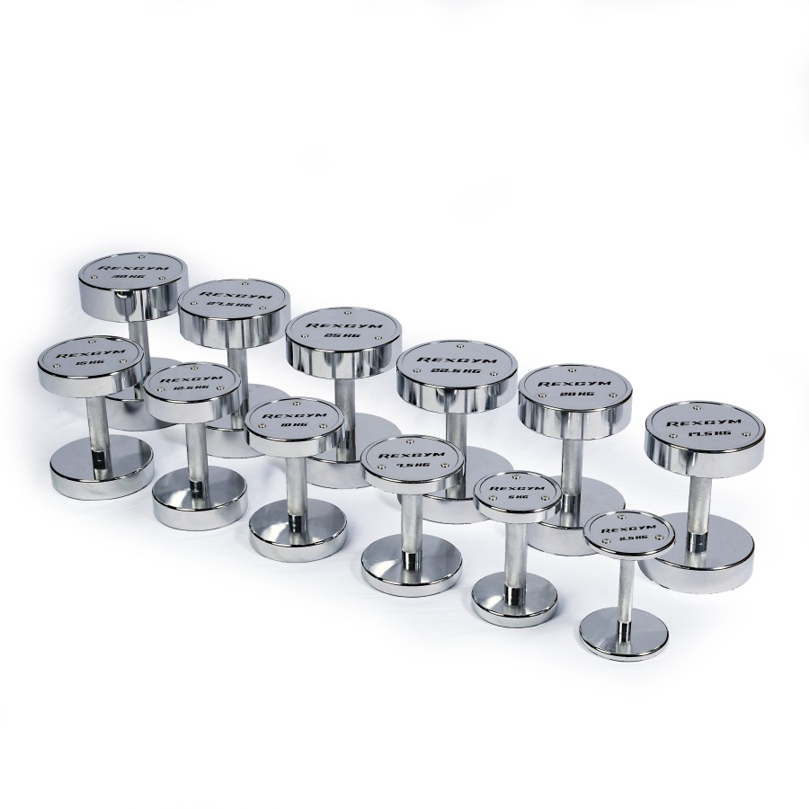 BC030 Chrome Round Dumbbell Set
