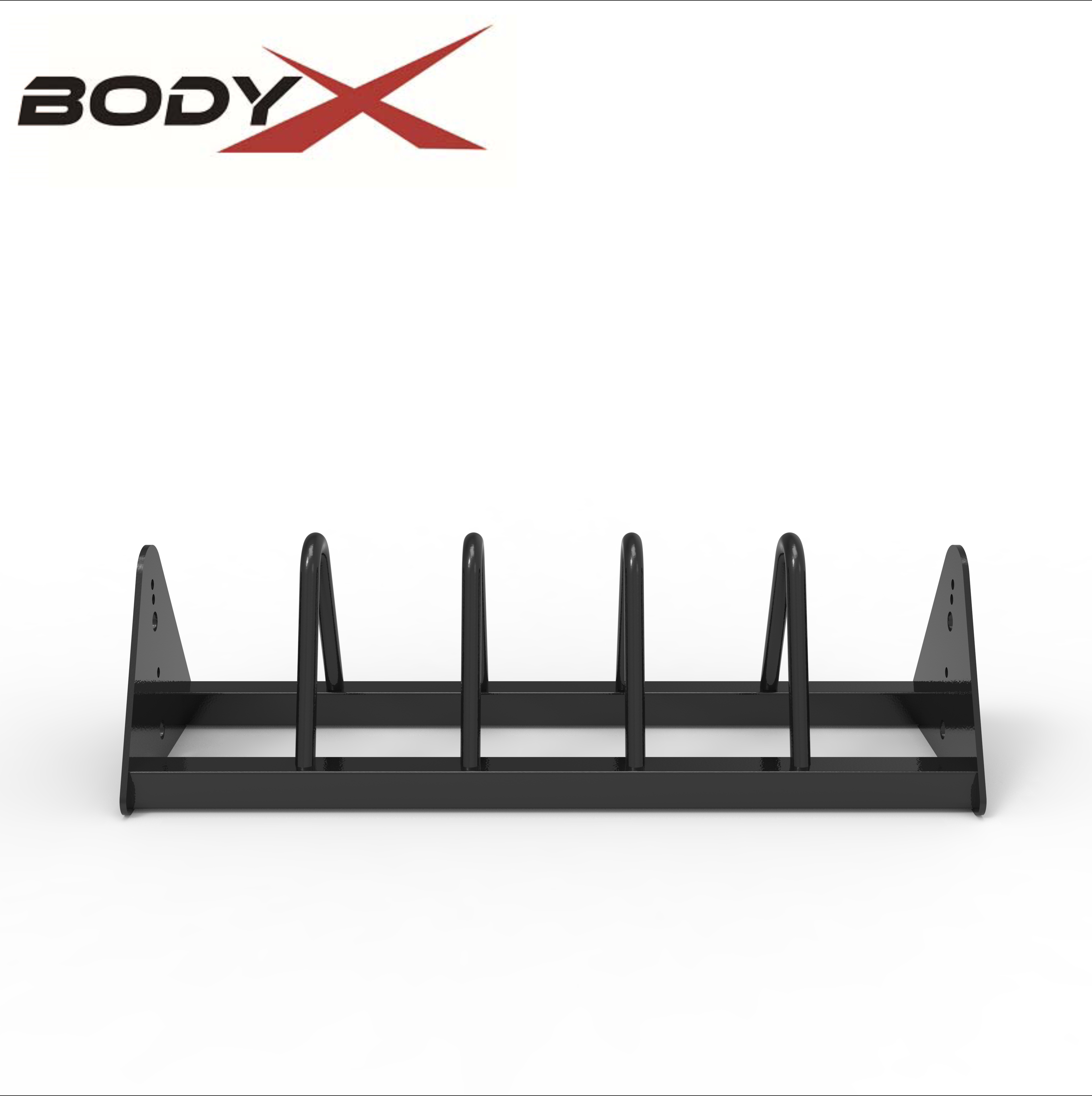 BR1035-4 Metal Gym Fitness Accessory Bumper Weight Plate Storage Rack