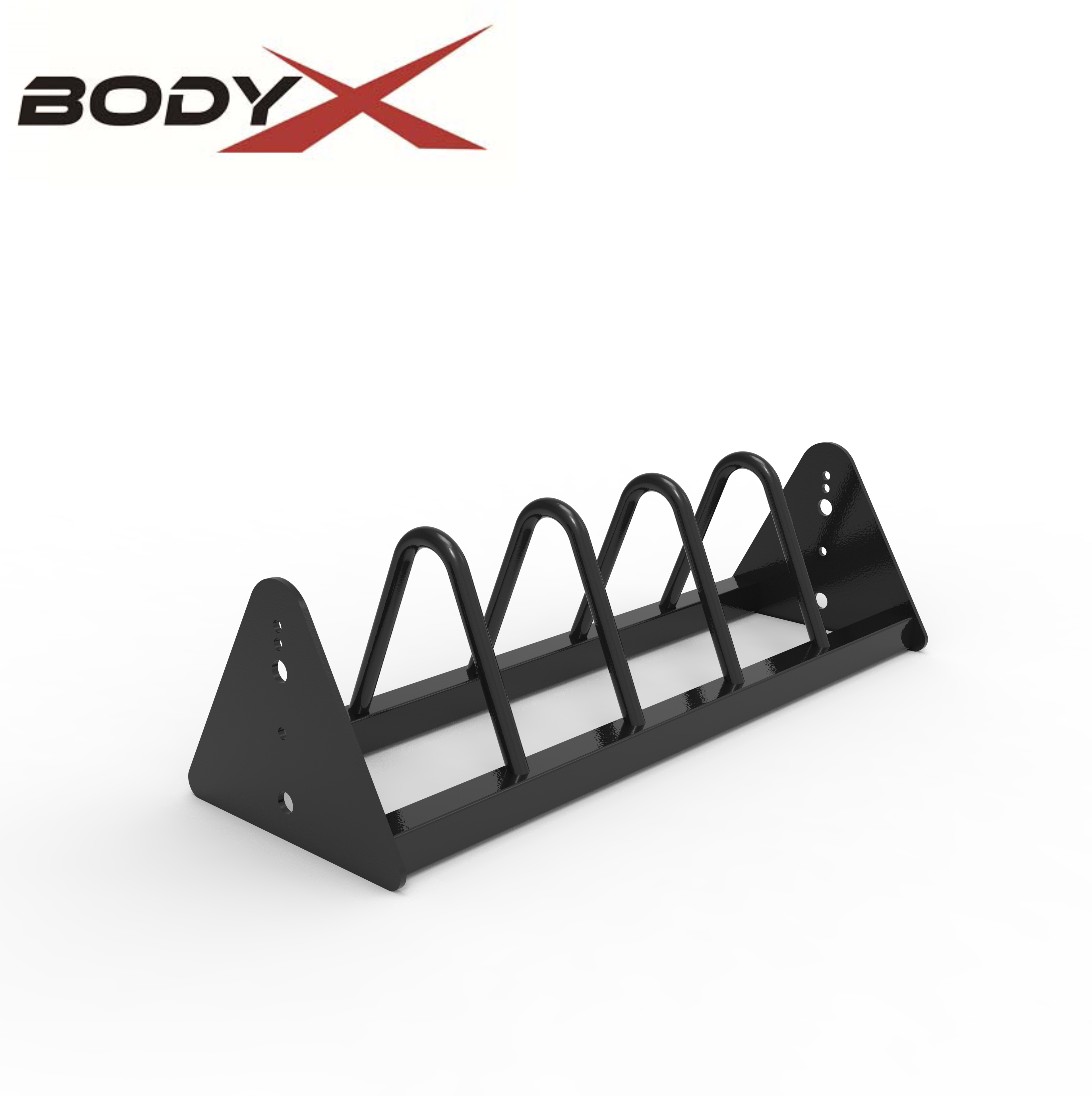 BR1035-4 Metal Gym Fitness Accessory Bumper Weight Plate Storage Rack