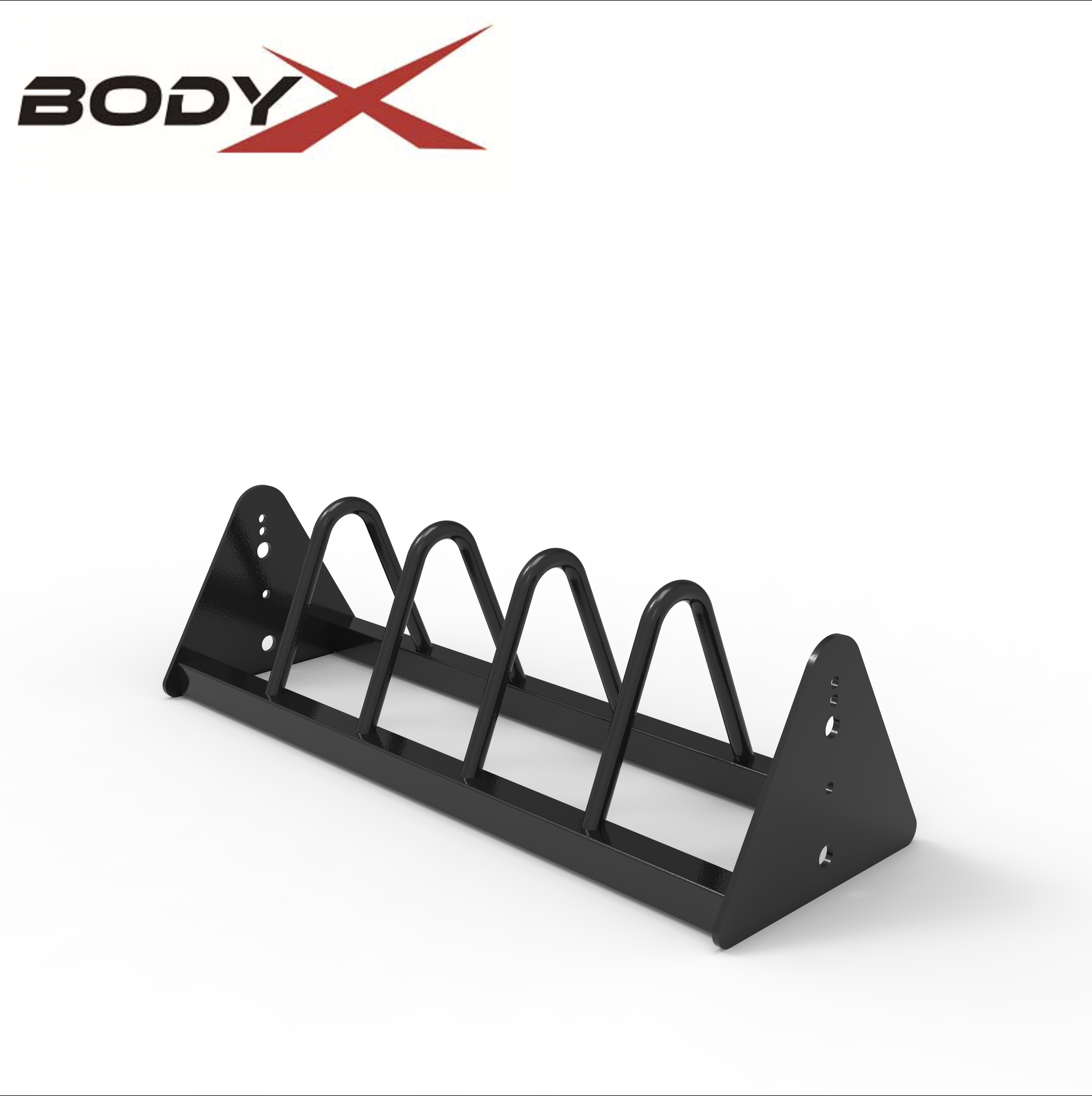 BR1035-4 Metal Gym Fitness Accessory Bumper Weight Plate Storage Rack