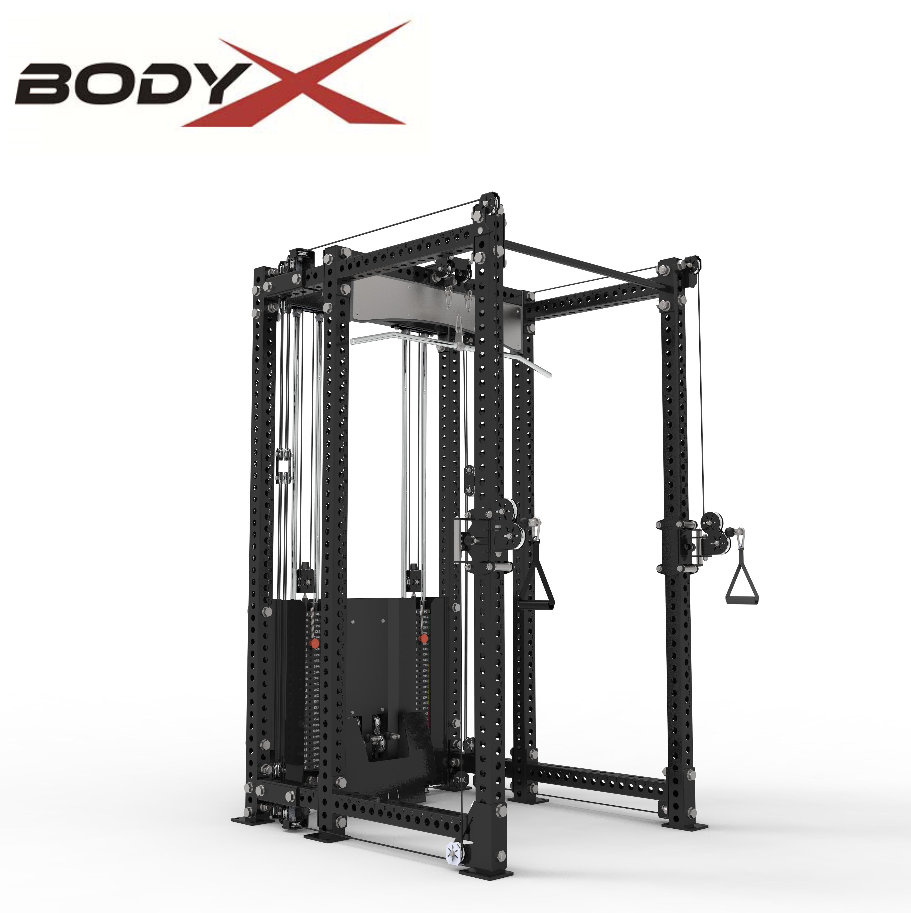 FIT 47-8 Chinese Factory Gym Equipment Multi Functional Trainer with Lat Pull Down Cable Crossover Pin Load Selection Machine