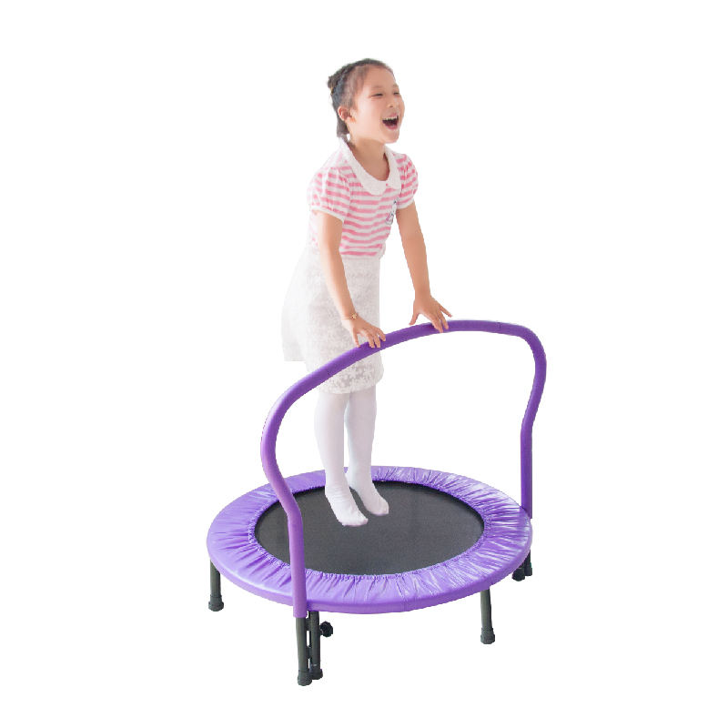 WTM002 Indoor Eco-friendly Safety Mini Kids Trampoline With Handle Bar