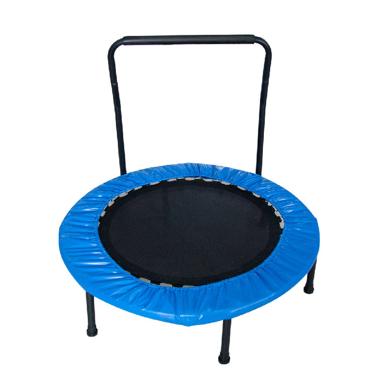 WTM005 Commercial Children's Single Trampoline Child Jumping Bed Indoor Foldable Bungee Bounce Trampoline Bed with Handrail