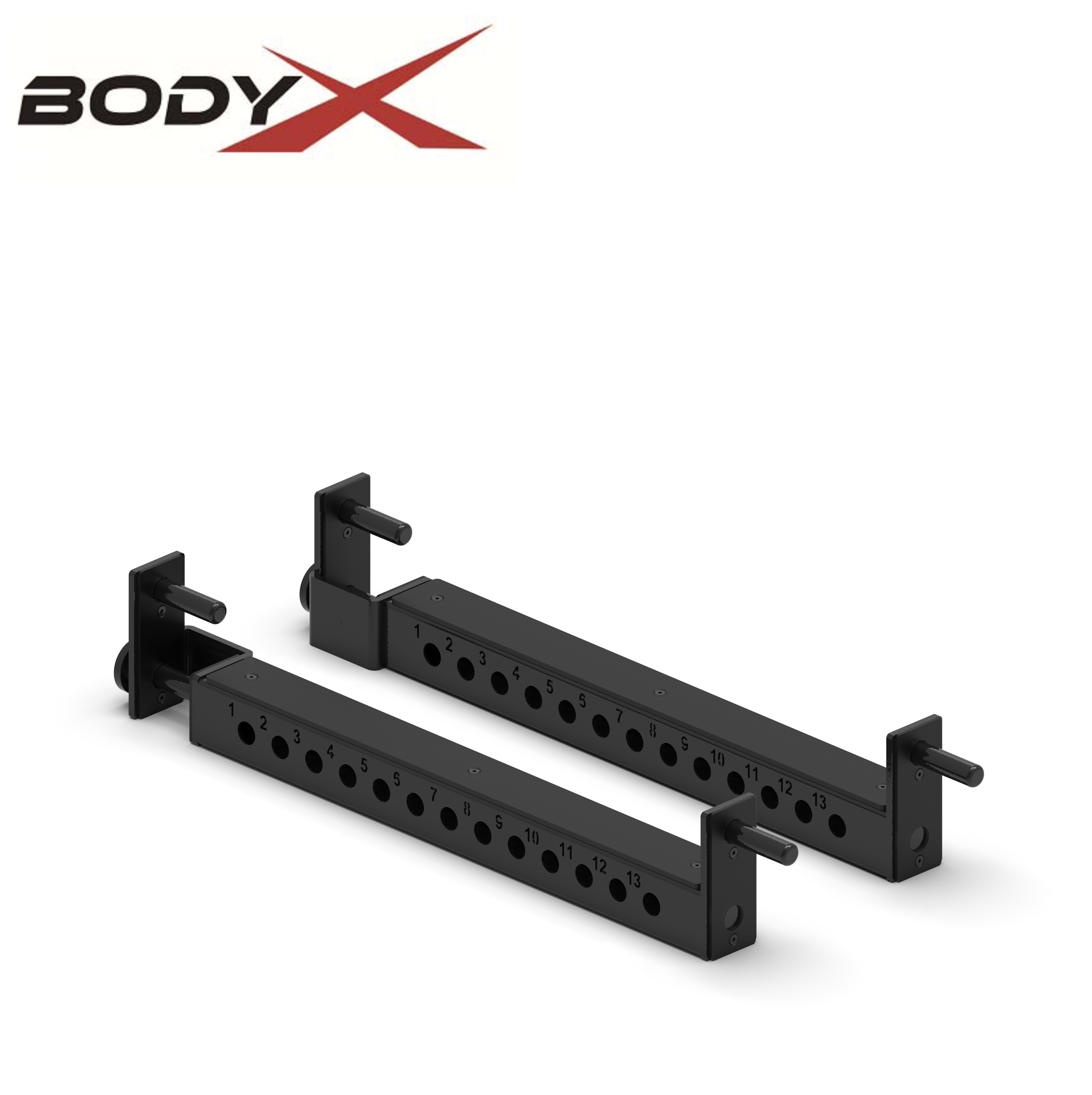 RF1000A-12A-30 Factory Directly Sale Fitness Gym Equipment Indoor Power Rack of Flip-Down Safeties - 30" - Pair