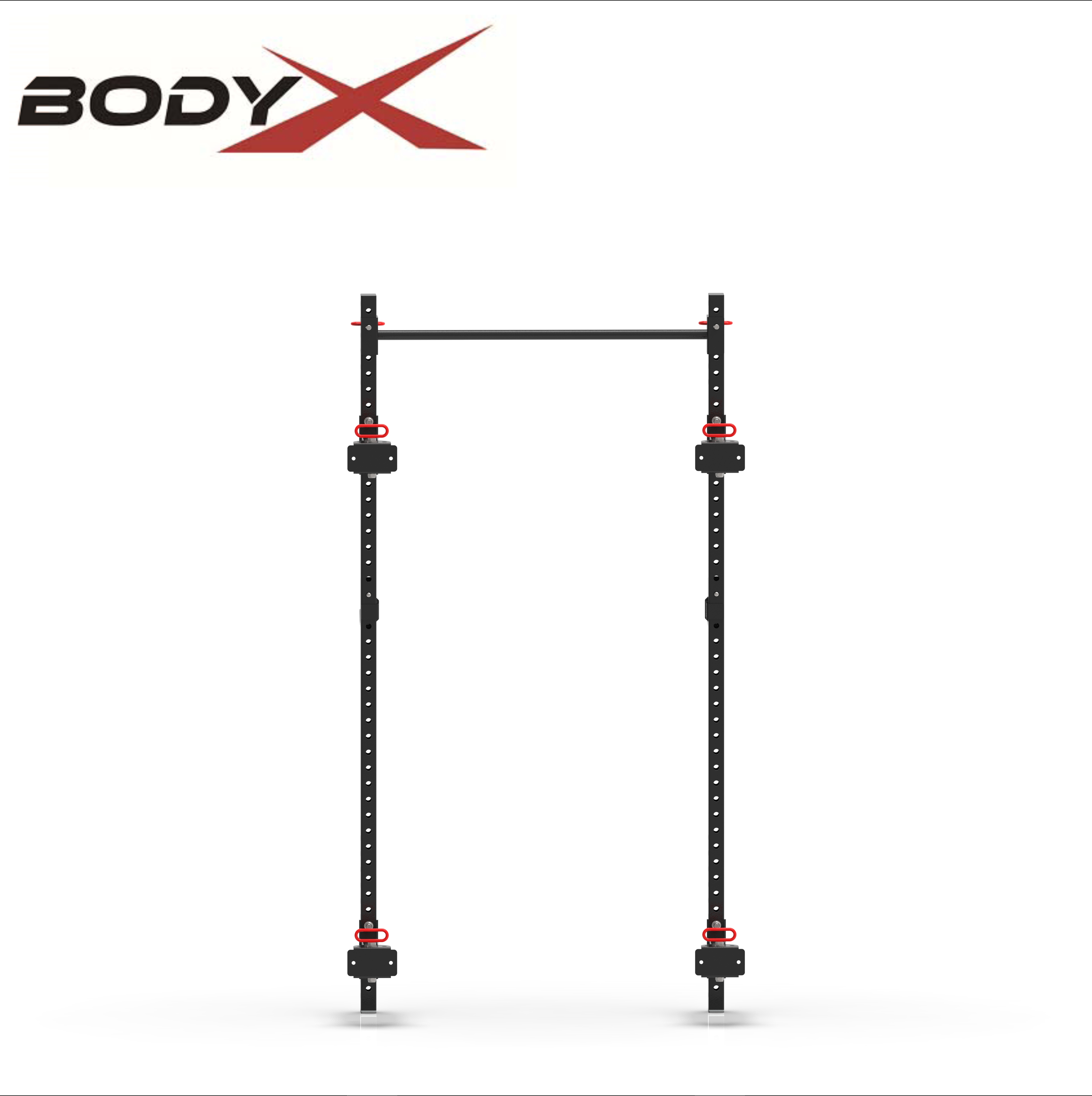 WS1004-Z Adjustable Power Rack Home Gym System Folding Squat Wall Mounted with Pull-Up Bar