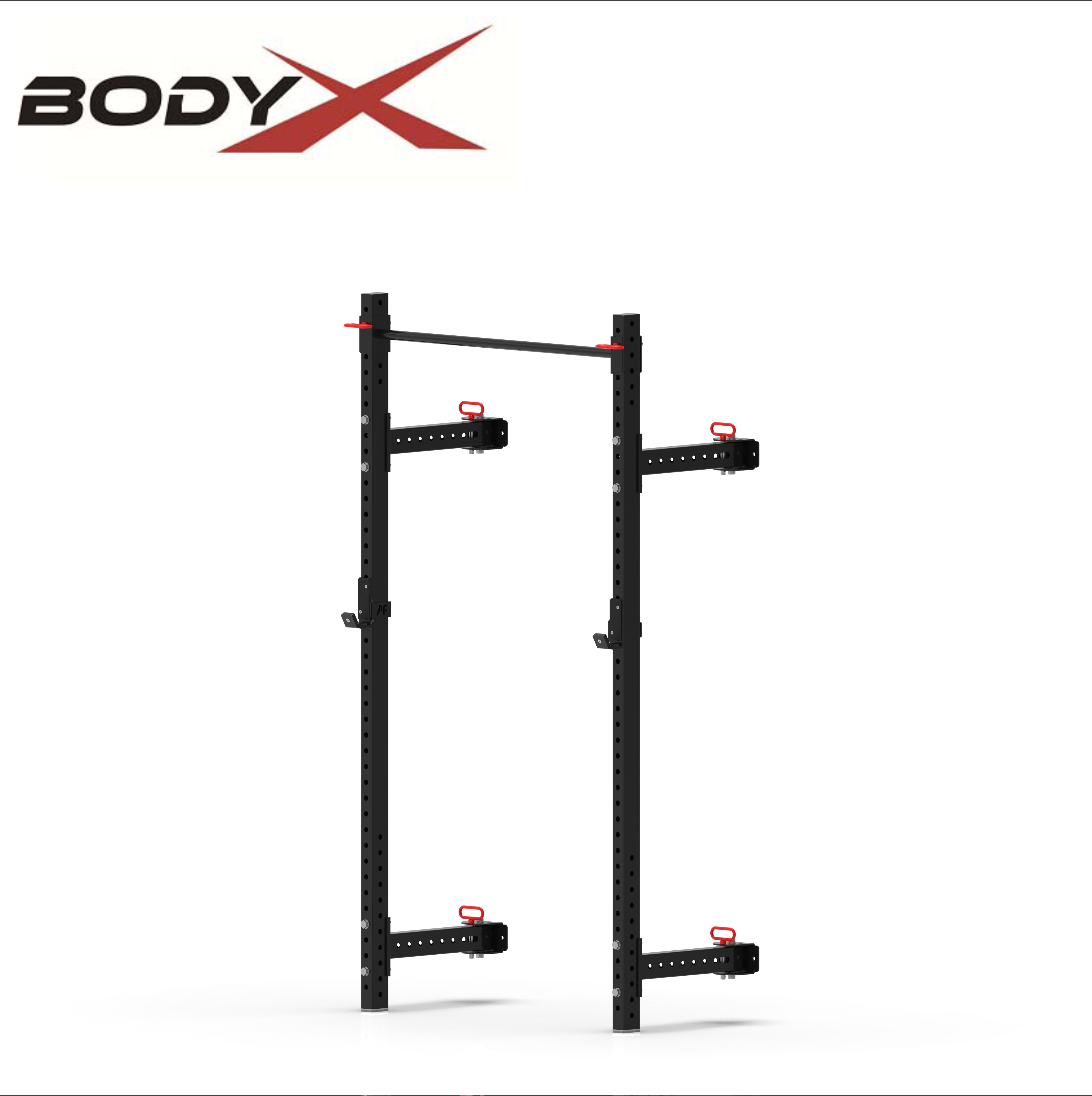 WS1004-Z Adjustable Power Rack Home Gym System Folding Squat Wall Mounted with Pull-Up Bar