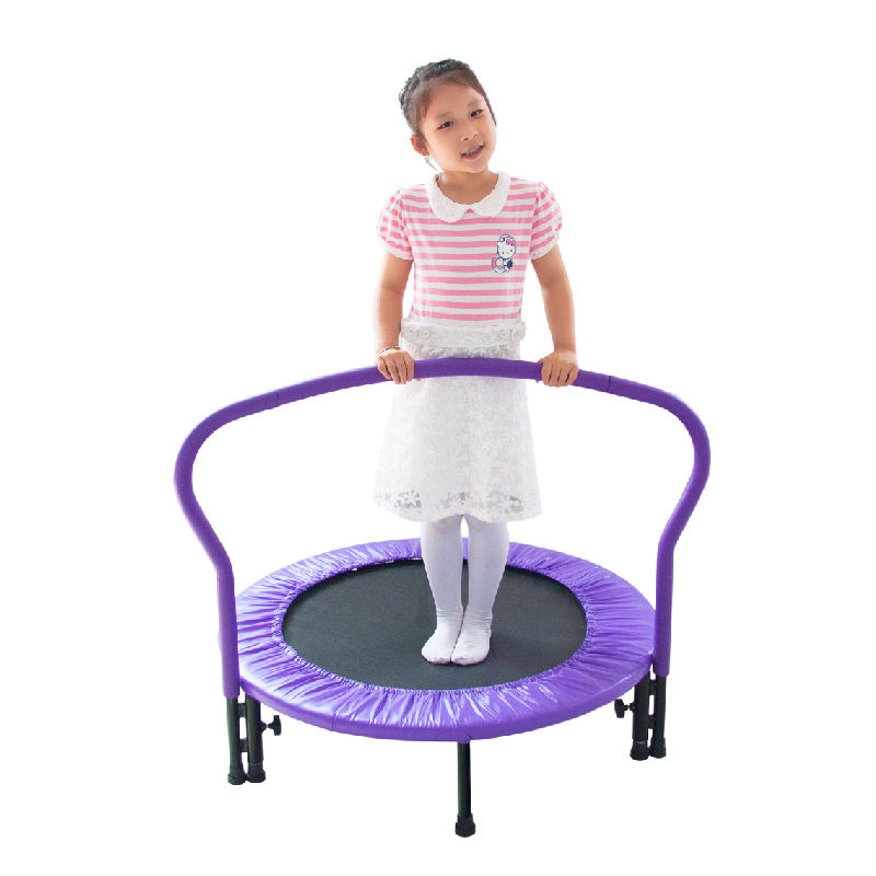 WTM002 Indoor Eco-friendly Safety Mini Kids Trampoline With Handle Bar