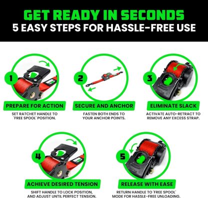 😱Limited Stock-Today Only $19.9🎁Retractable Ratchet Straps (2-Pack)