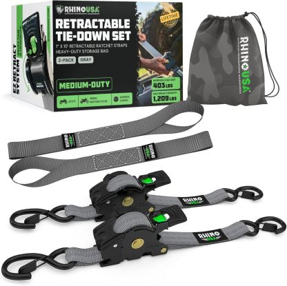 😱Limited Stock-Today Only $19.9🎁Retractable Ratchet Straps (2-Pack)