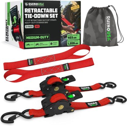 😱Limited Stock-Today Only $19.9🎁Retractable Ratchet Straps (2-Pack)