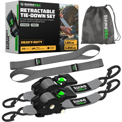 😱Limited Stock-Today Only $19.9🎁Retractable Ratchet Straps (2-Pack)