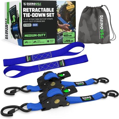 😱Limited Stock-Today Only $19.9🎁Retractable Ratchet Straps (2-Pack)