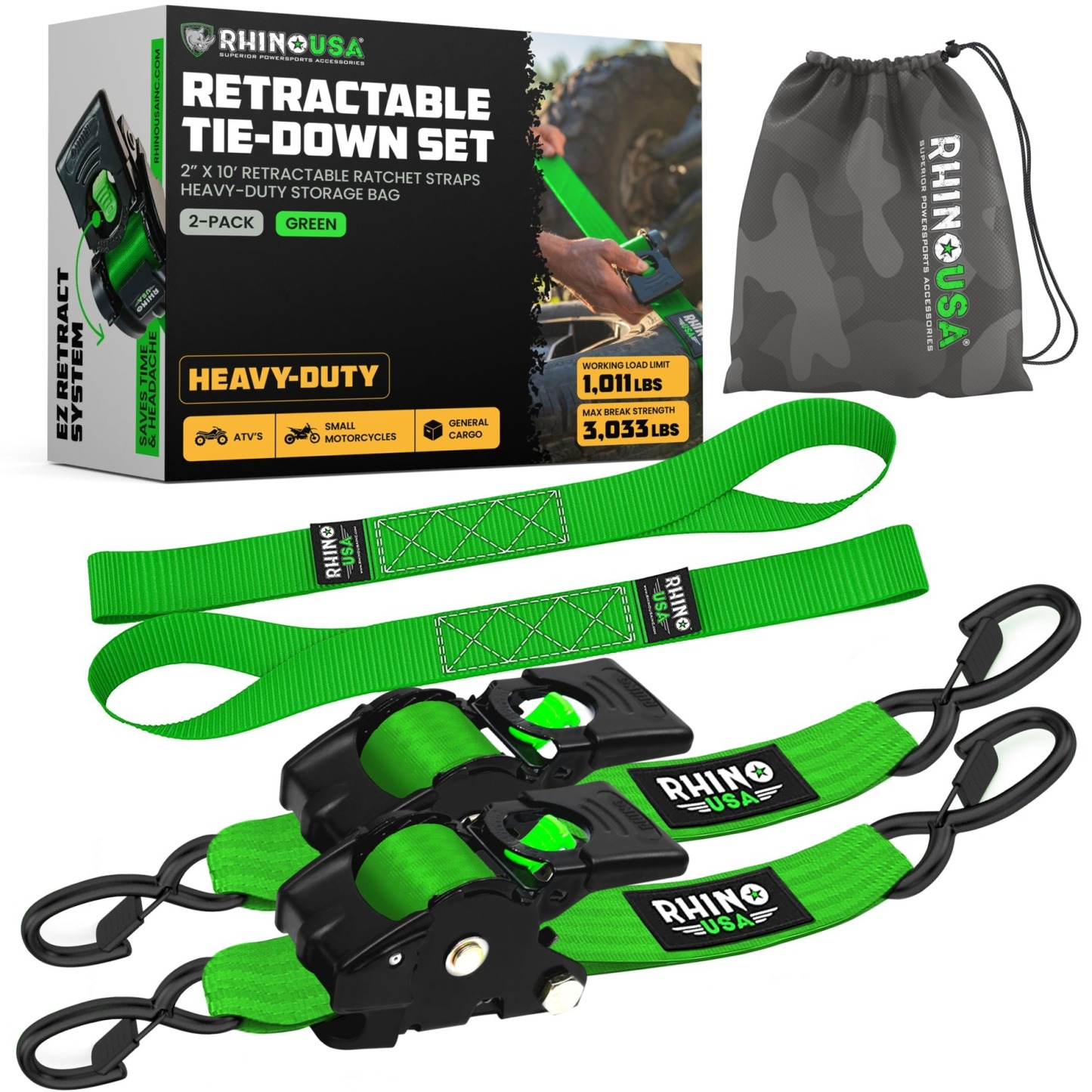 😱Limited Stock-Today Only $19.9🎁Retractable Ratchet Straps (2-Pack)