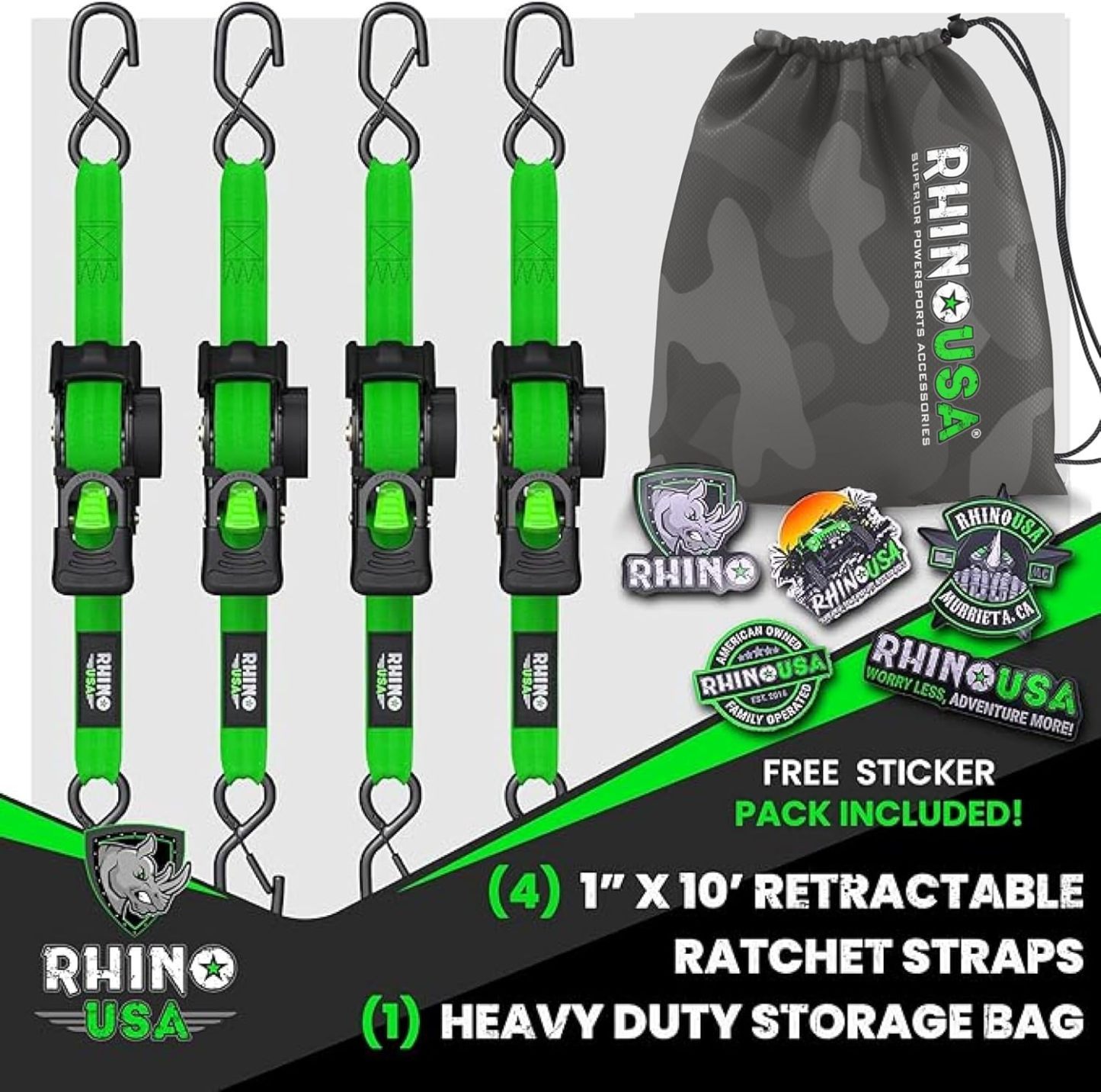 😱Limited Stock-Today Only $19.9🎁Retractable Ratchet Straps (2-Pack)