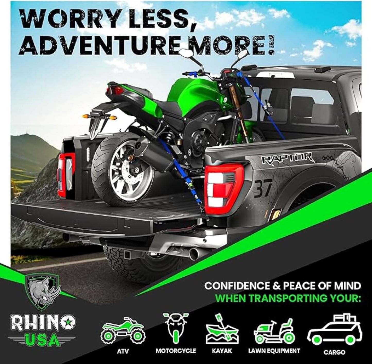 😱Limited Stock-Today Only $19.9🎁Retractable Ratchet Straps (2-Pack)