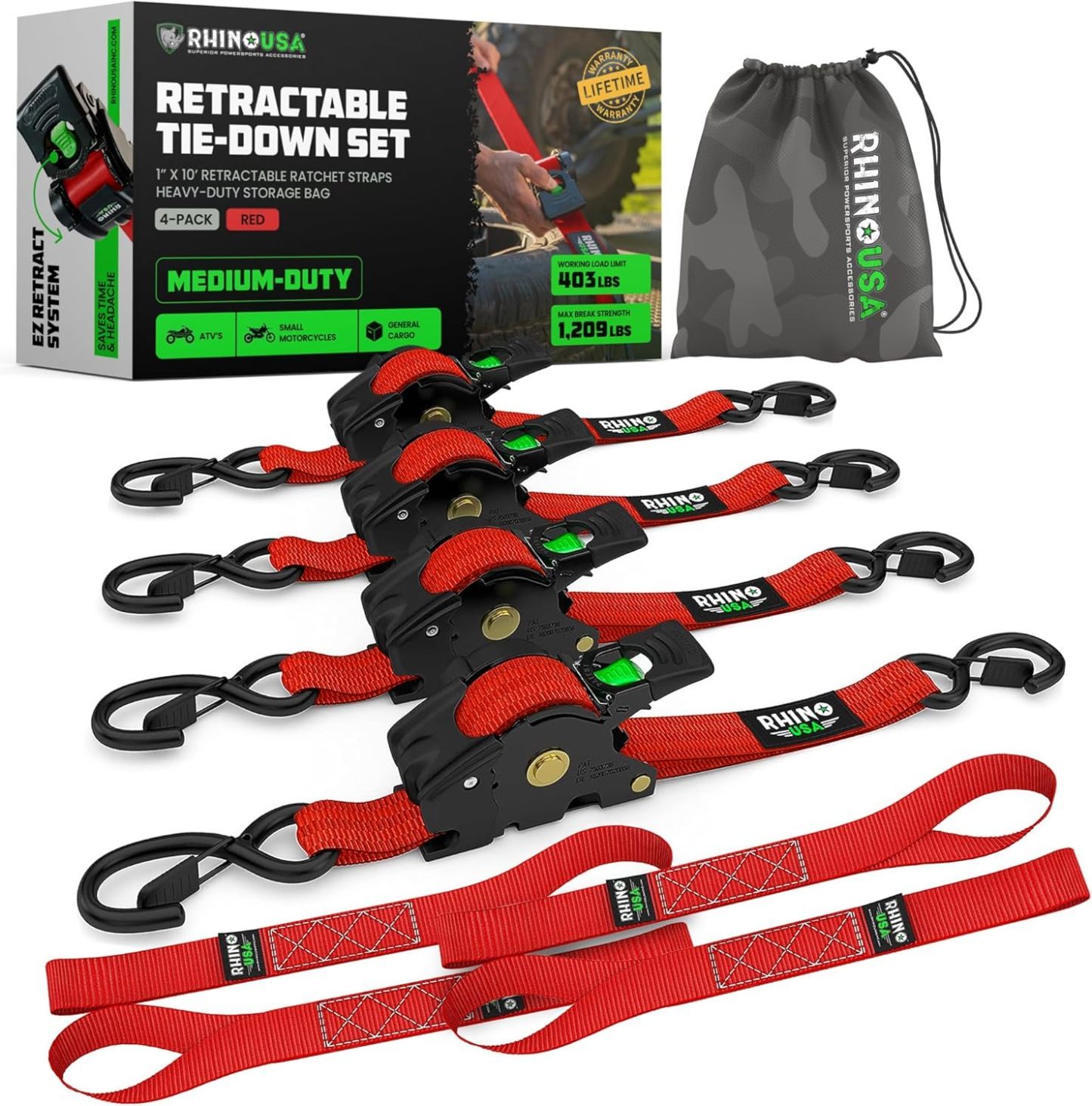 😱Limited Stock-Today Only $19.9🎁Retractable Ratchet Straps (2-Pack)