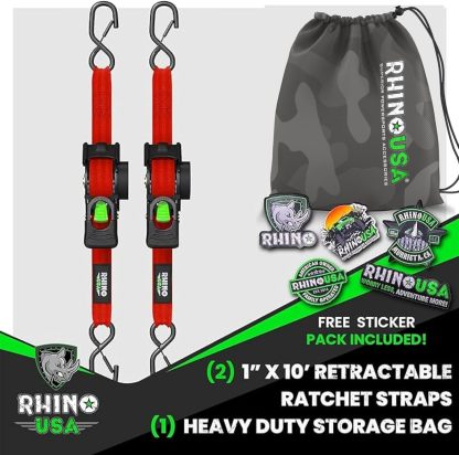 😱Limited Stock-Today Only $19.9🎁Retractable Ratchet Straps (2-Pack)