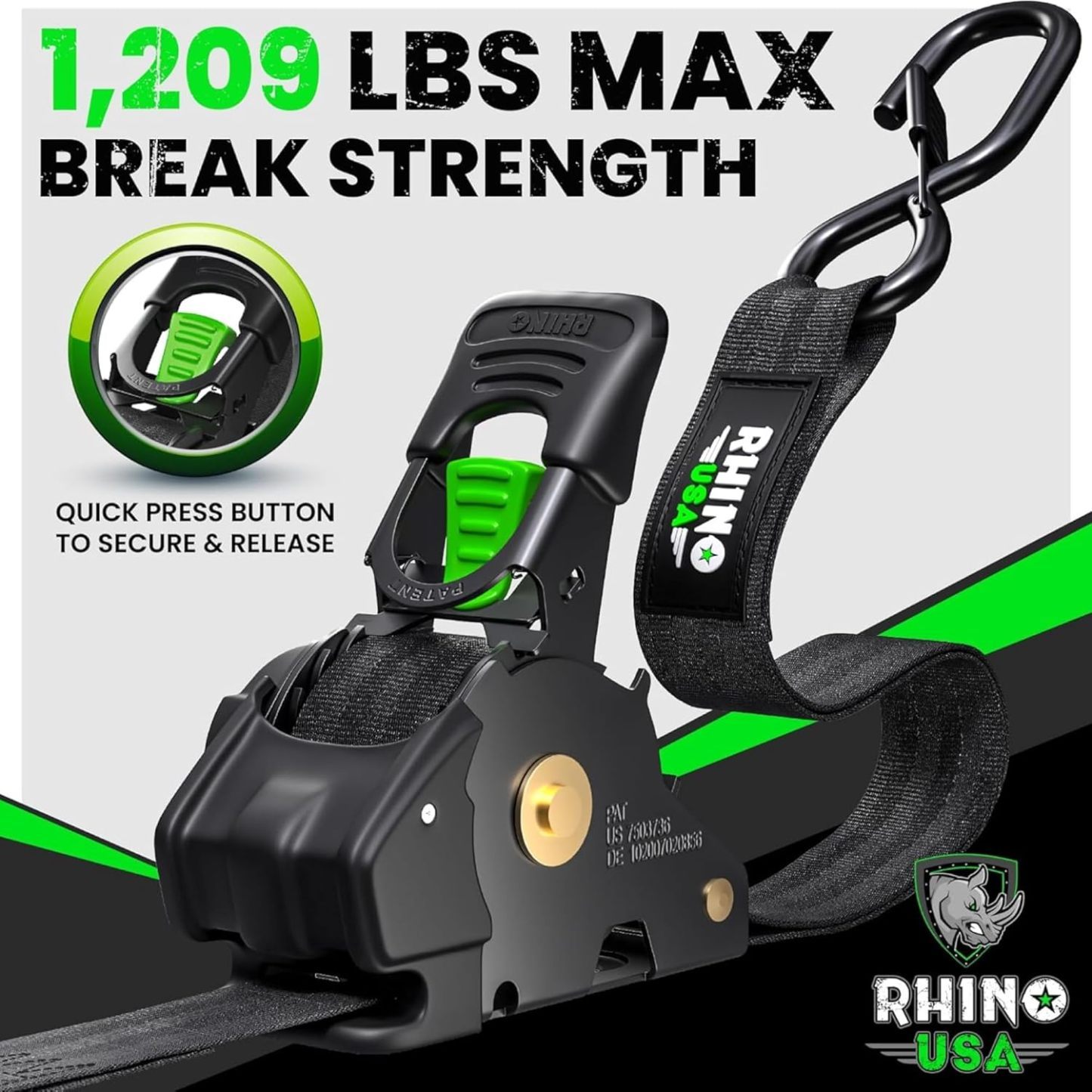 😱Limited Stock-Today Only $19.9🎁Retractable Ratchet Straps (2-Pack)