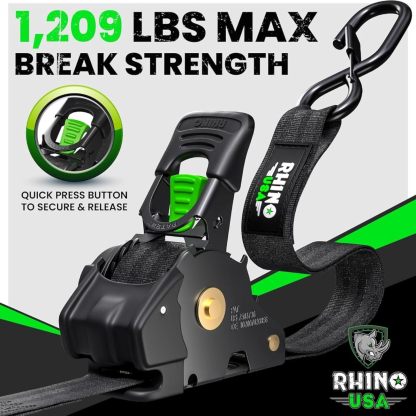 😱Limited Stock-Today Only $19.9🎁Retractable Ratchet Straps (2-Pack)