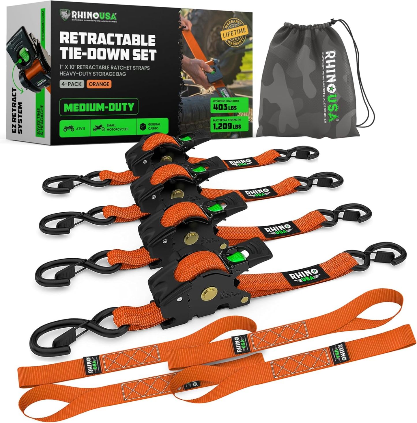😱Limited Stock-Today Only $19.9🎁Retractable Ratchet Straps (2-Pack)
