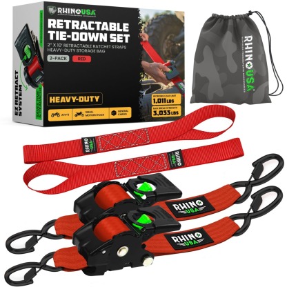 😱Limited Stock-Today Only $19.9🎁Retractable Ratchet Straps (2-Pack)