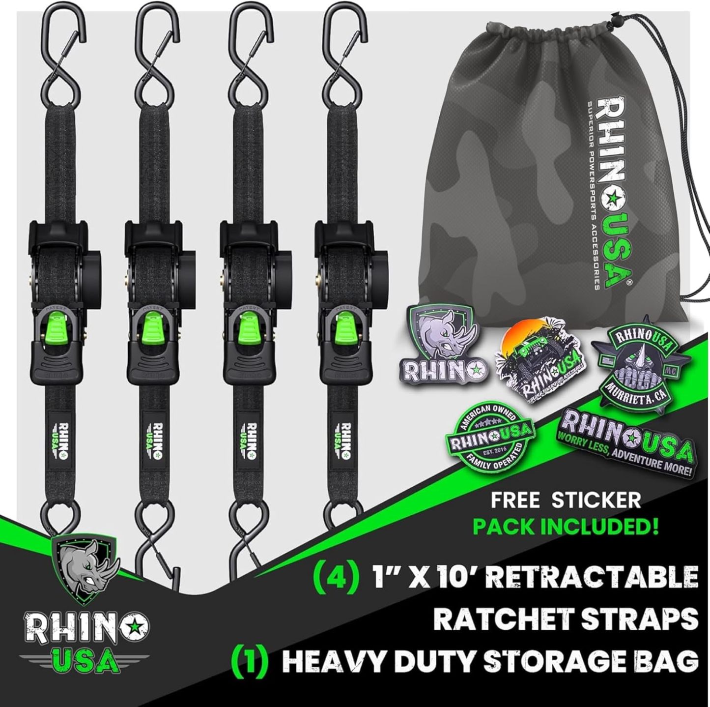 😱Limited Stock-Today Only $19.9🎁Retractable Ratchet Straps (2-Pack)