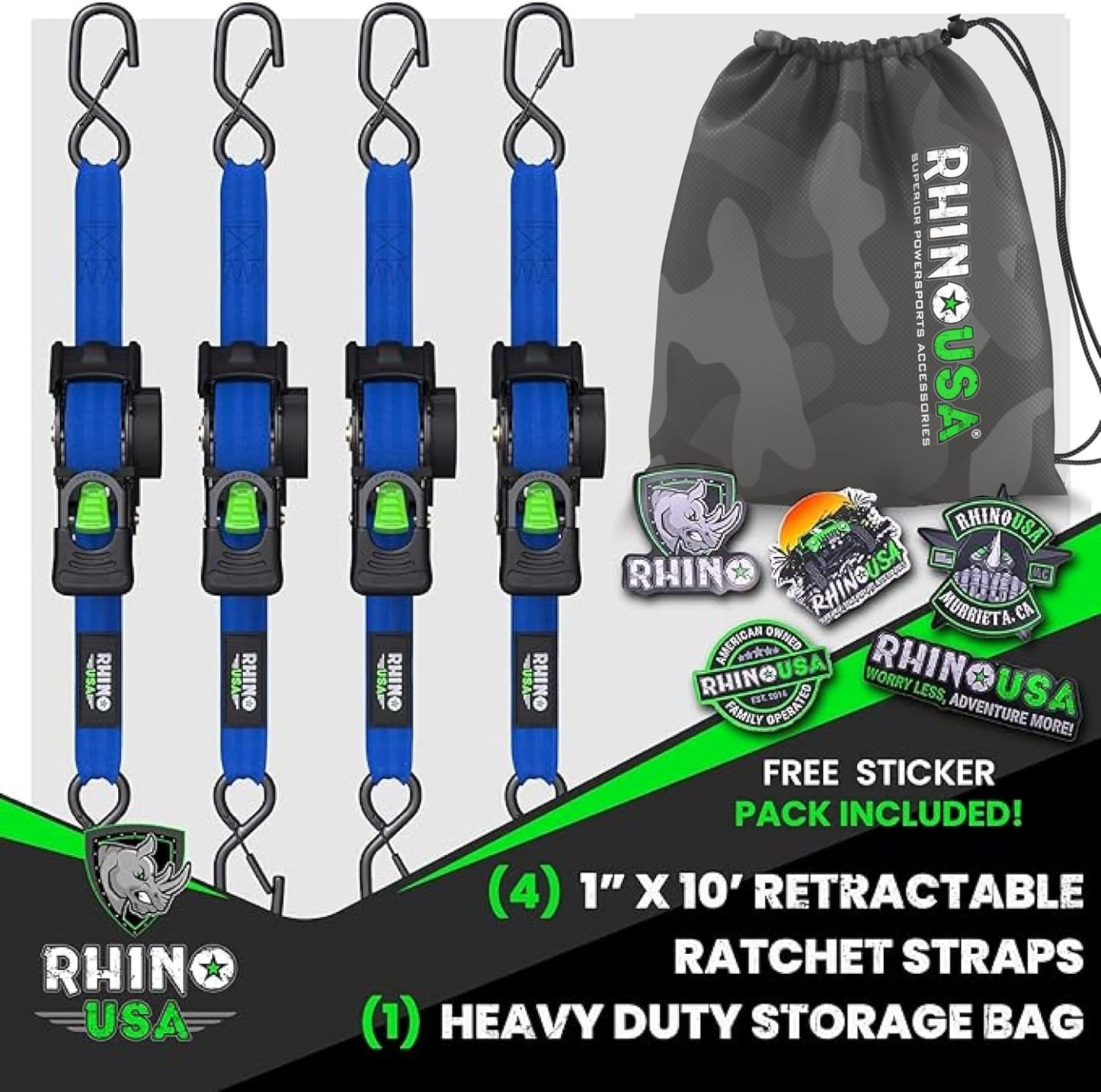 😱Limited Stock-Today Only $19.9🎁Retractable Ratchet Straps (2-Pack)