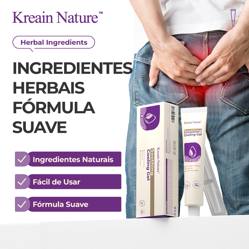 Gel calmante e refrescante para hemorroidas