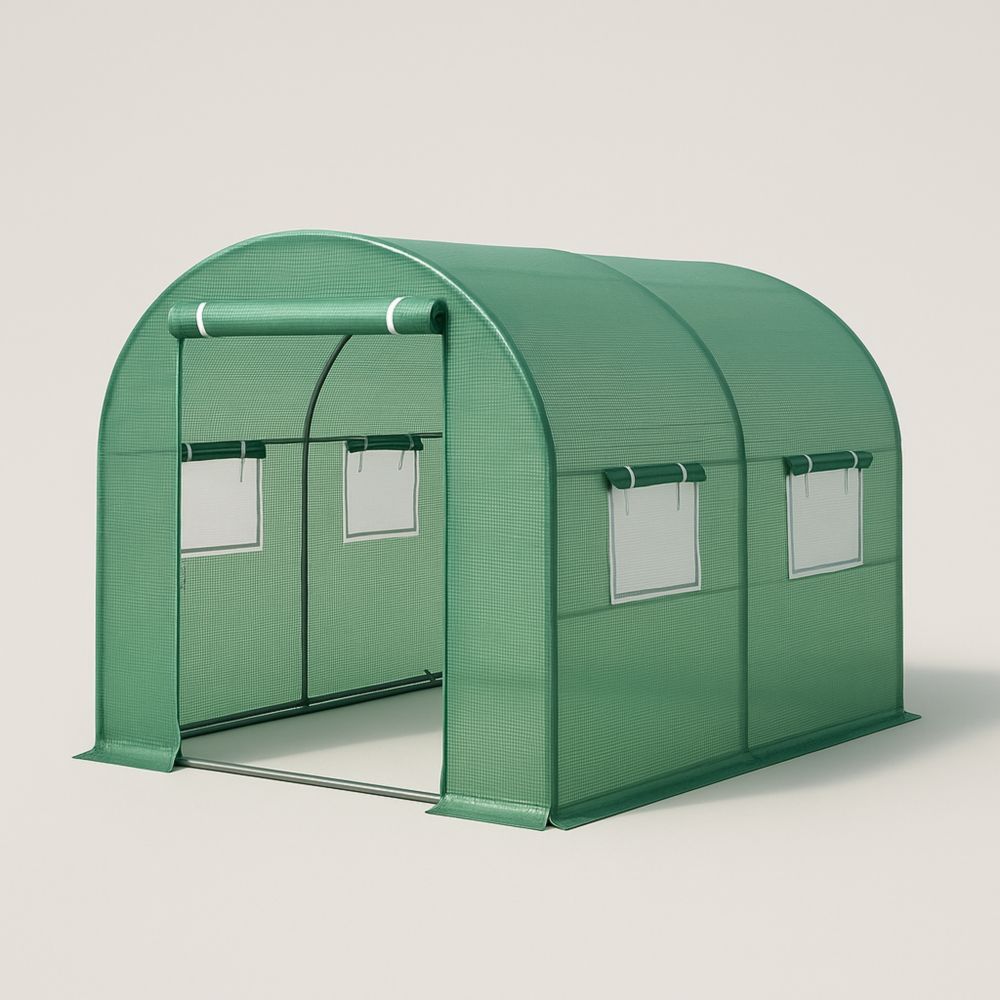 Serra da Giardino a Tunnel in Acciaio e Polietilene 350x200x200 cm