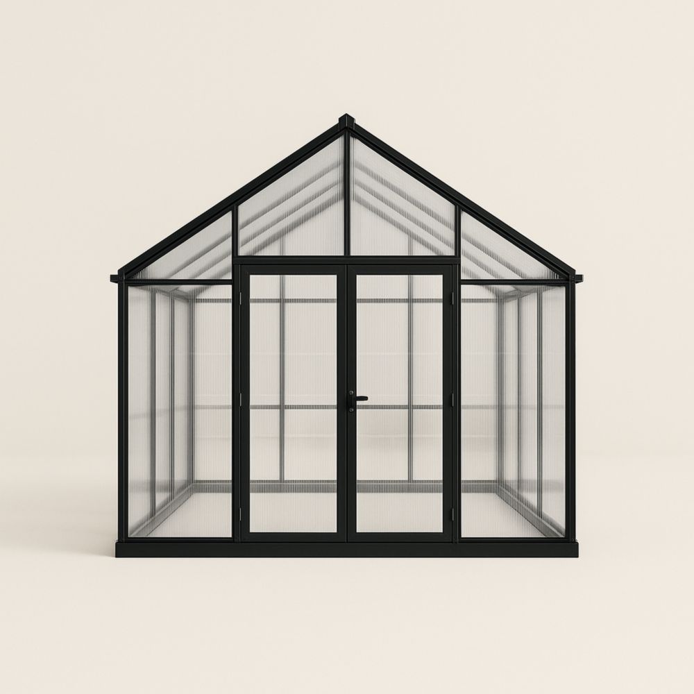 Serra Policarbonato e Alluminio Nero 200x300x240 cm