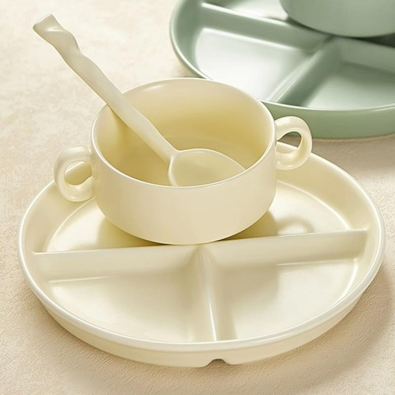 Hochwertiger Frühstücksteller mit Unterteilungen