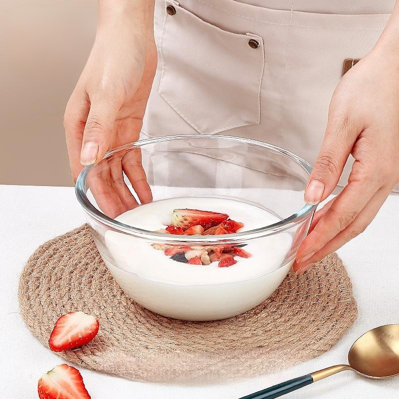 Transparente Glasschüssel für Mikrowelle