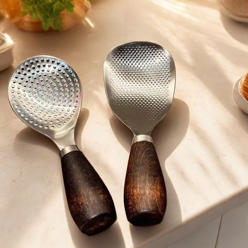 Antihaft-Reislöffel aus Edelstahl mit Standfuß